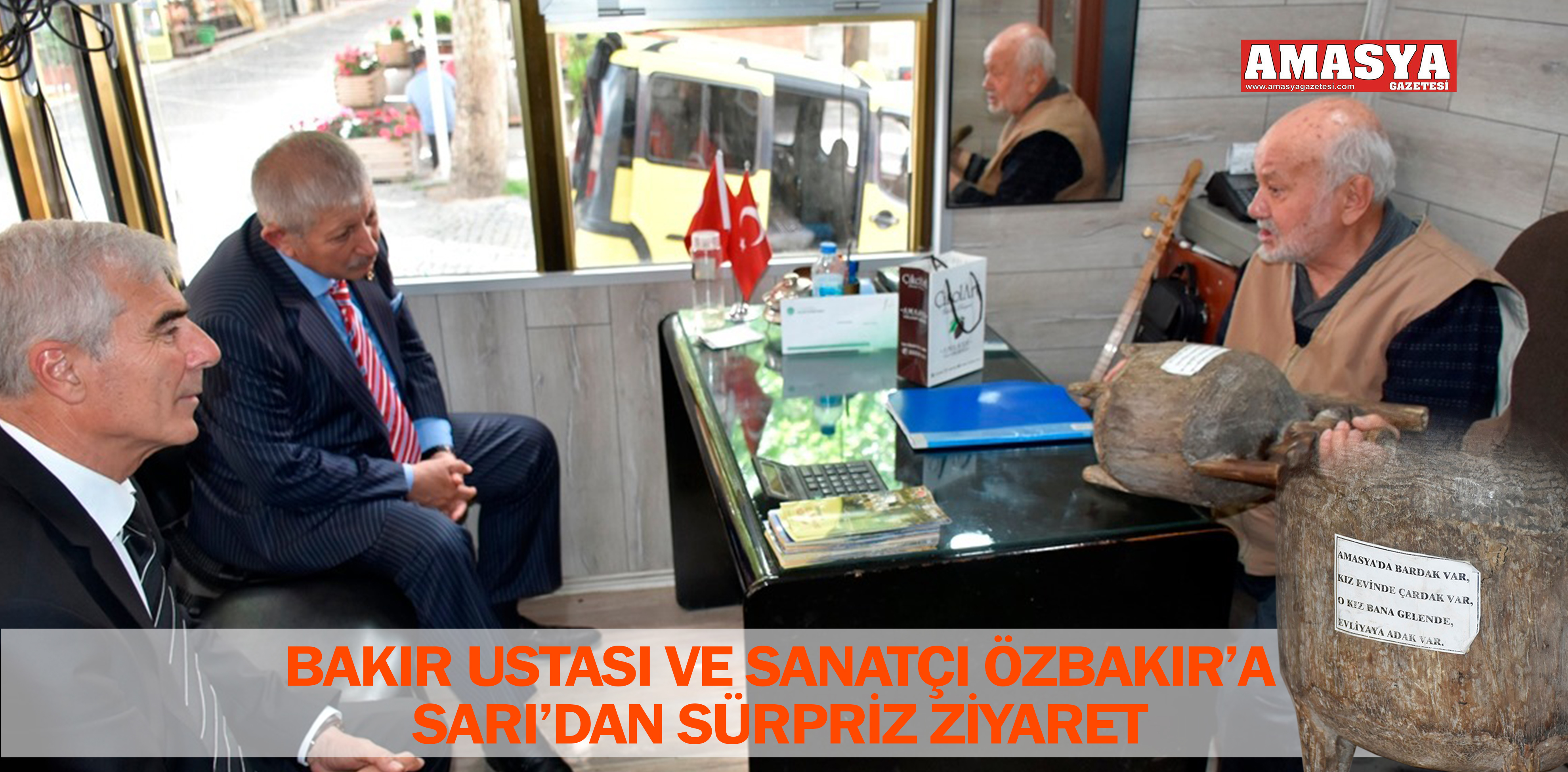 BAKIR USTASI VE SANATÇI ÖZBAKIR’A SARI’DAN SÜRPRİZ ZİYARET