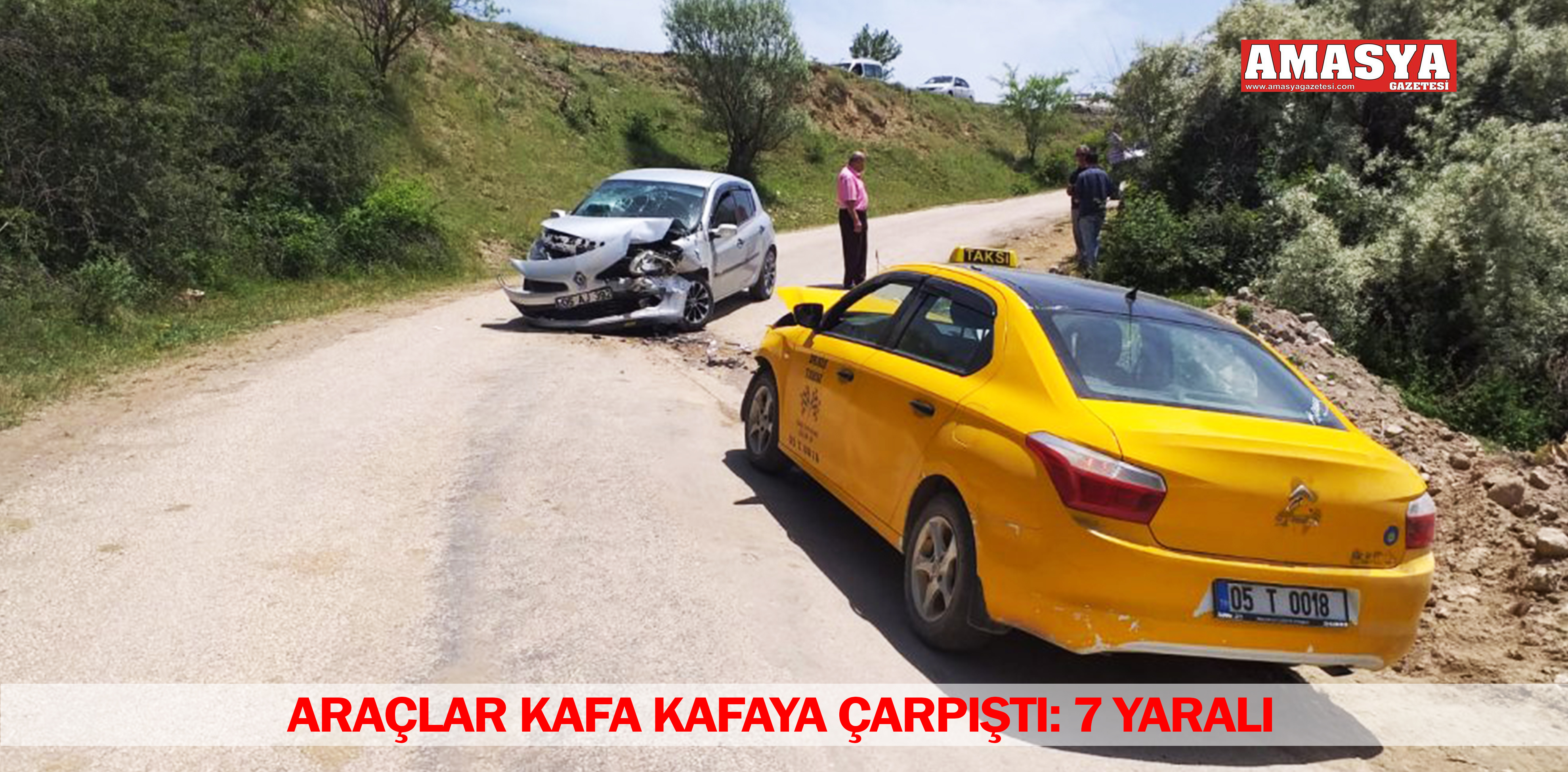 ARAÇLAR KAFA KAFAYA ÇARPIŞTI: 7 YARALI