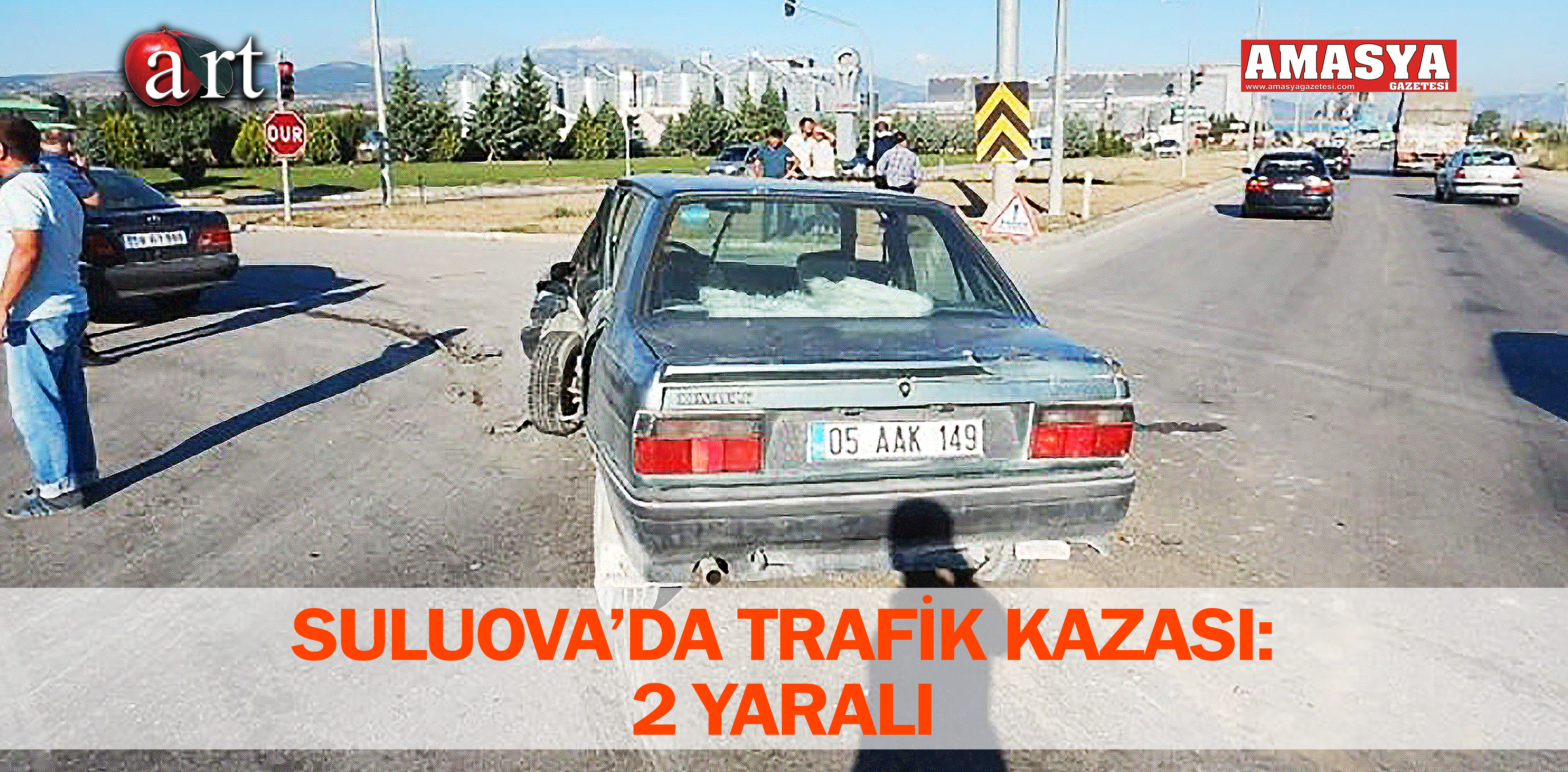 SULUOVA’DA TRAFİK KAZASI: 2 YARALI