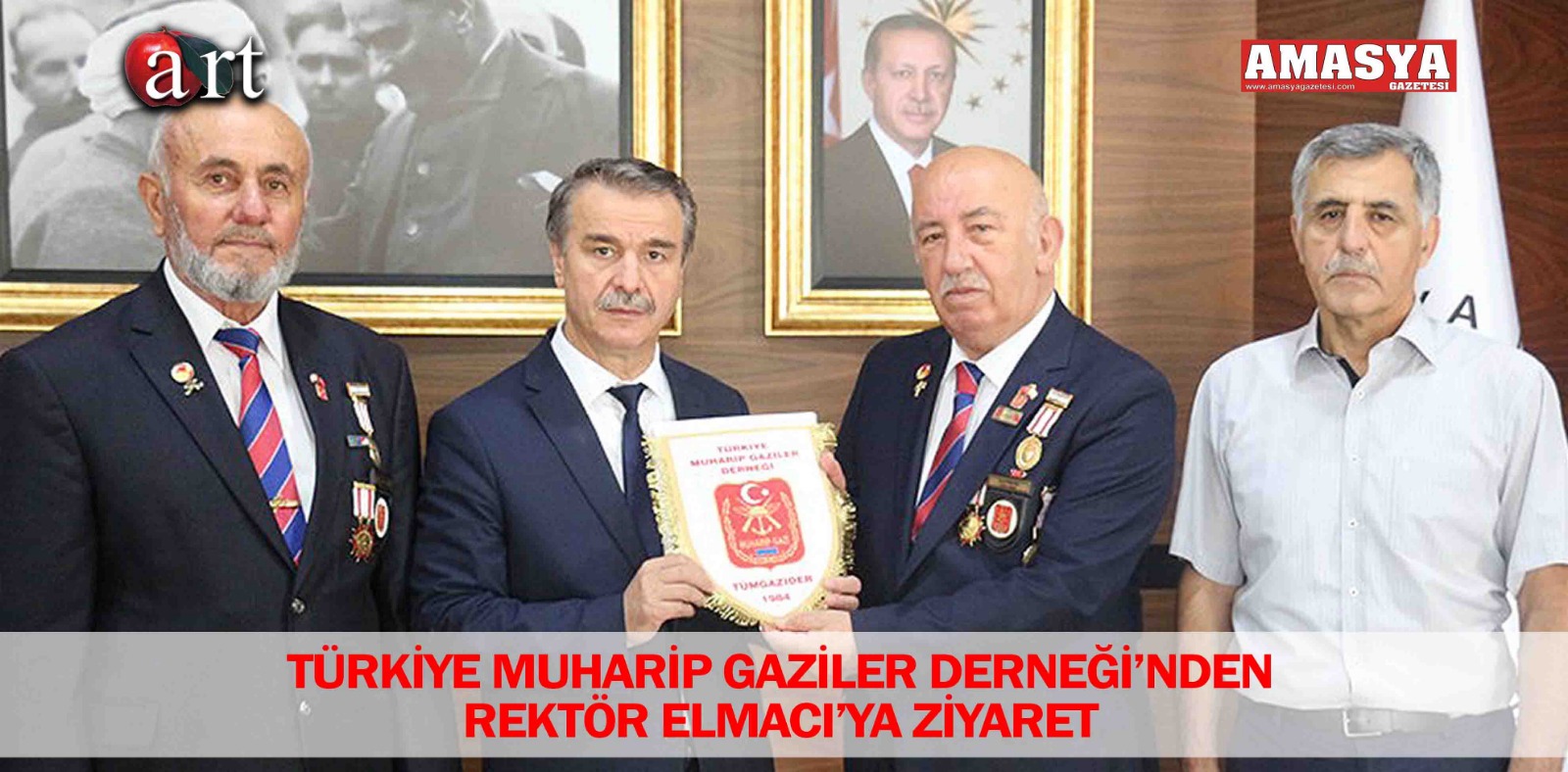 TÜRKİYE MUHARİP GAZİLER DERNEĞİ’NDEN REKTÖR ELMACI’YA ZİYARET