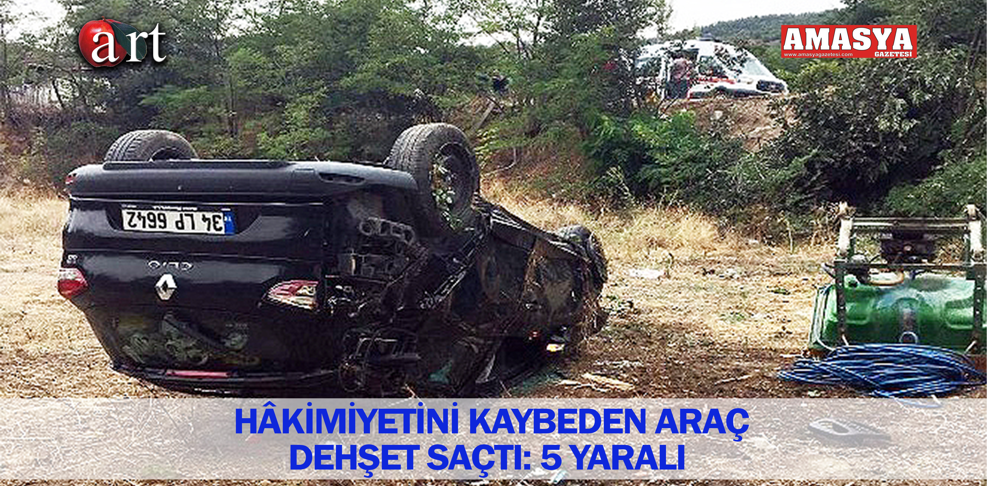 HÂKİMİYETİNİ KAYBEDEN ARAÇ DEHŞET SAÇTI: 5 YARALI