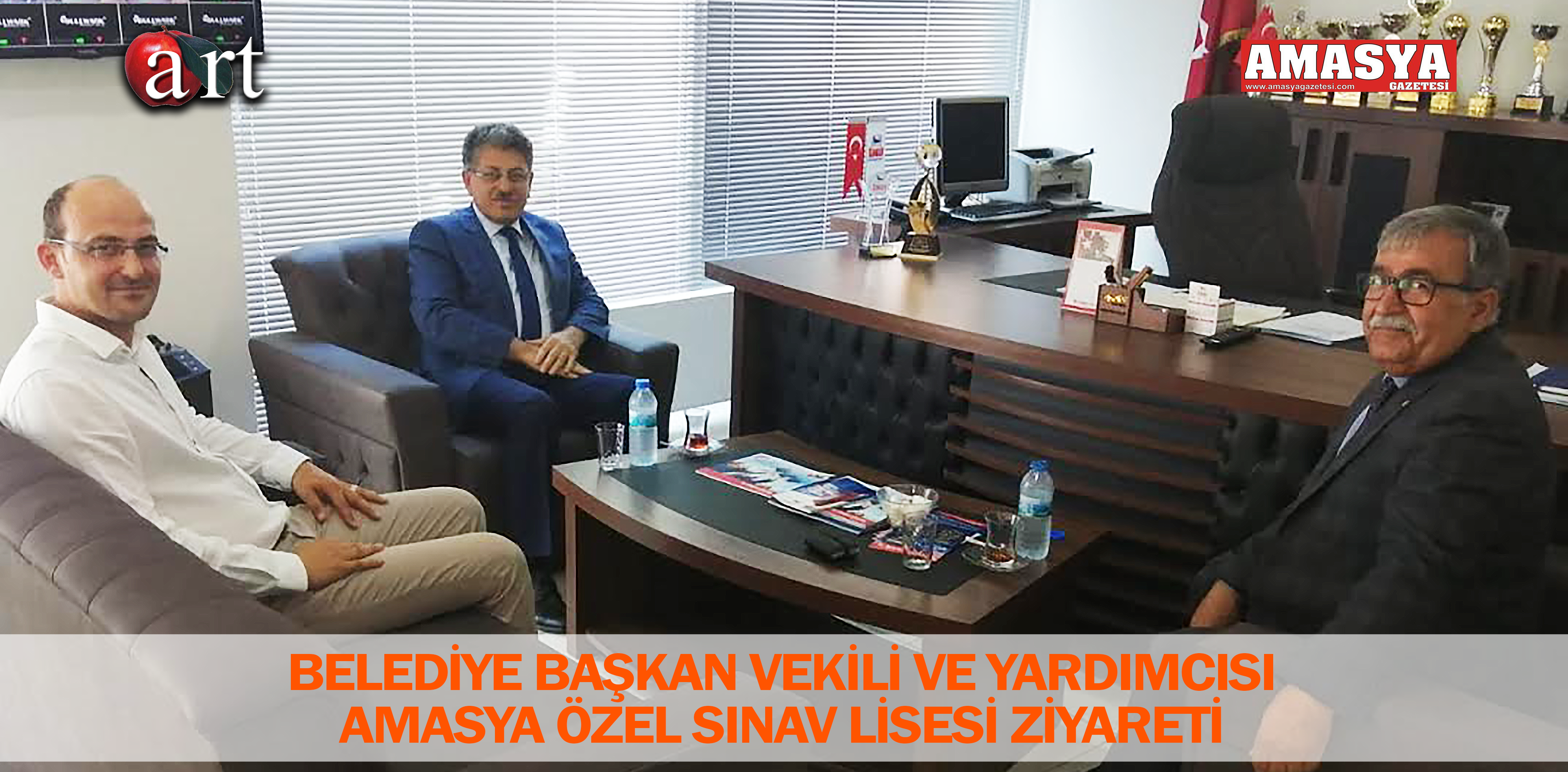 BELEDİYE BAŞKAN VEKİLİ VE YARDIMCISI AMASYA ÖZEL SINAV LİSESİ ZİYARETİ