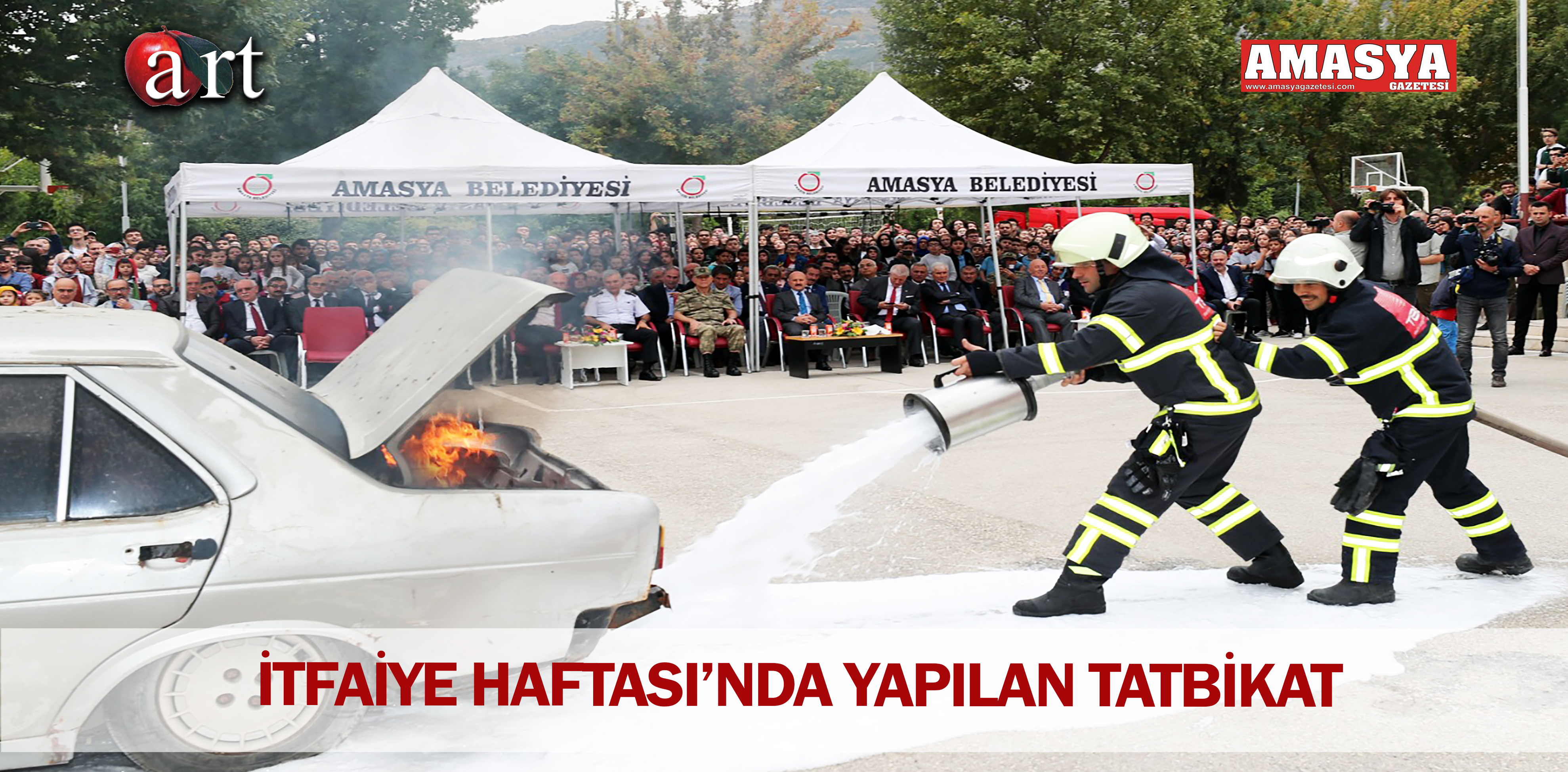 İTFAİYE HAFTASINDA YAPILAN TATBİKAT