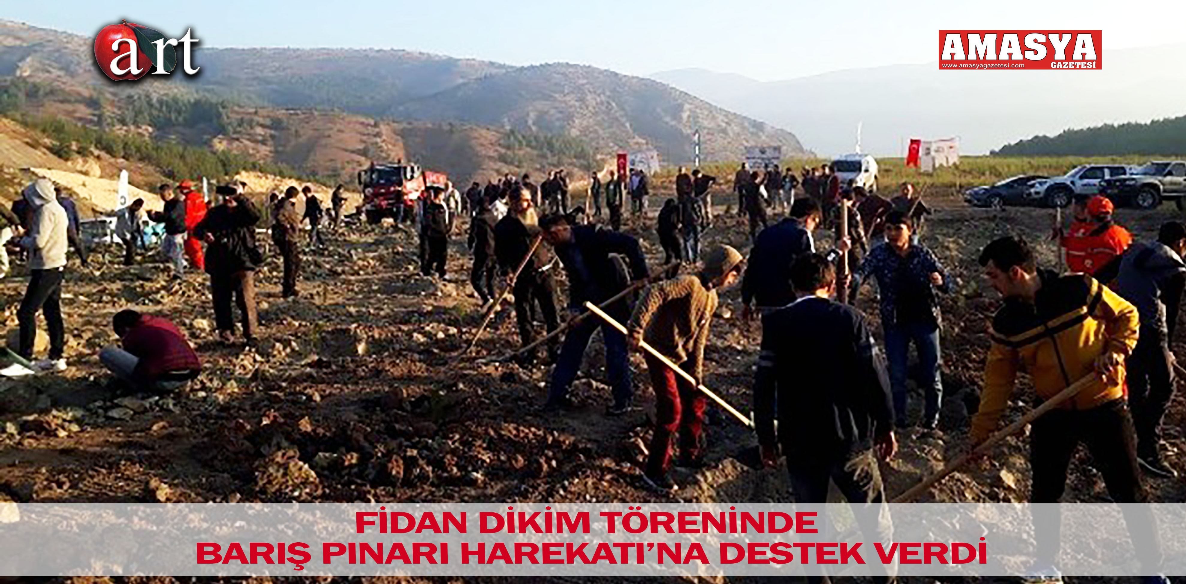 FİDAN DİKİM TÖRENİNDE BARIŞ PINARI HAREKATI’NA DESTEK VERDİ