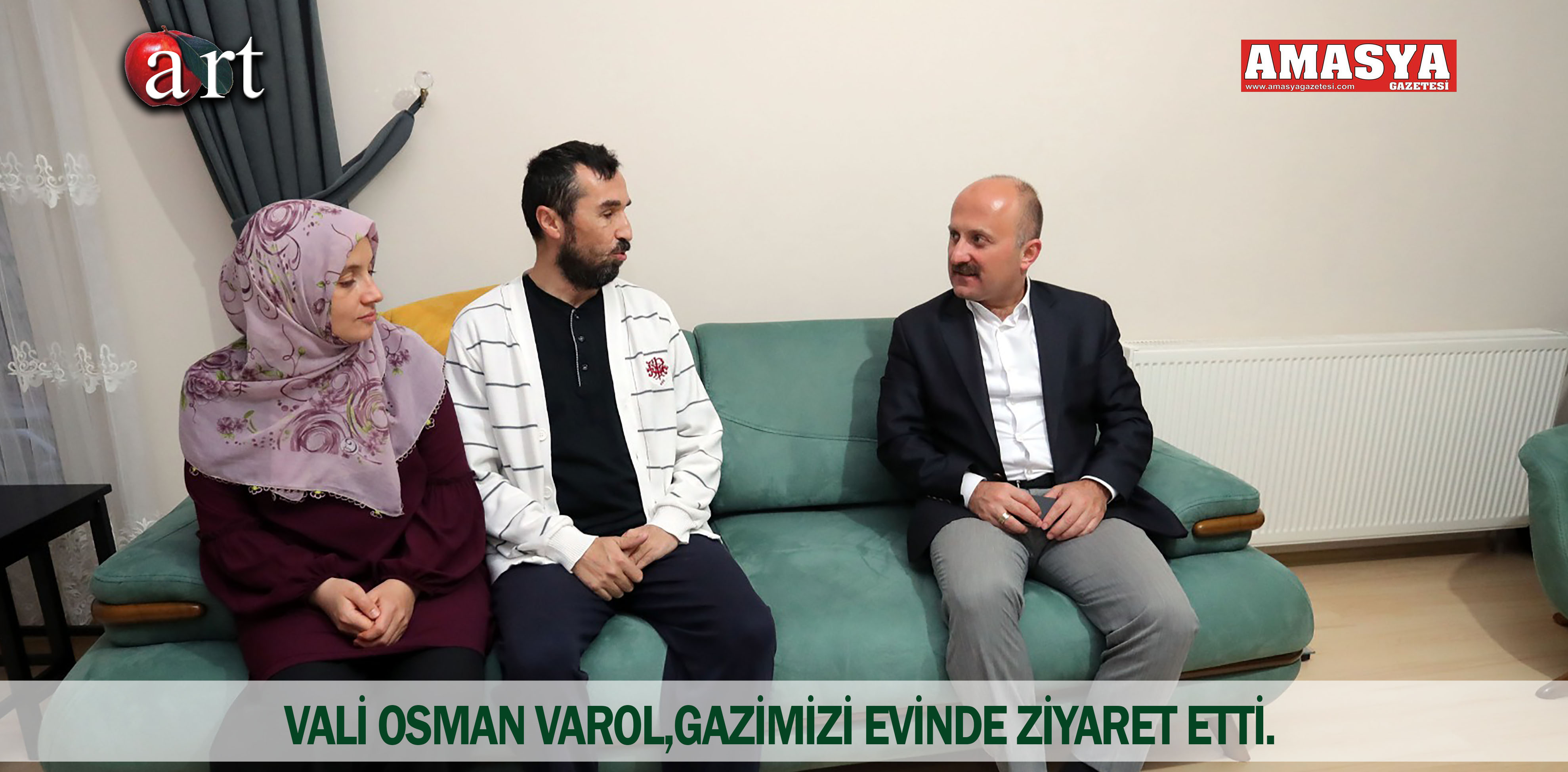 VALİ OSMAN VAROL,GAZİMİZİ EVİNDE ZİYARET ETTİ.