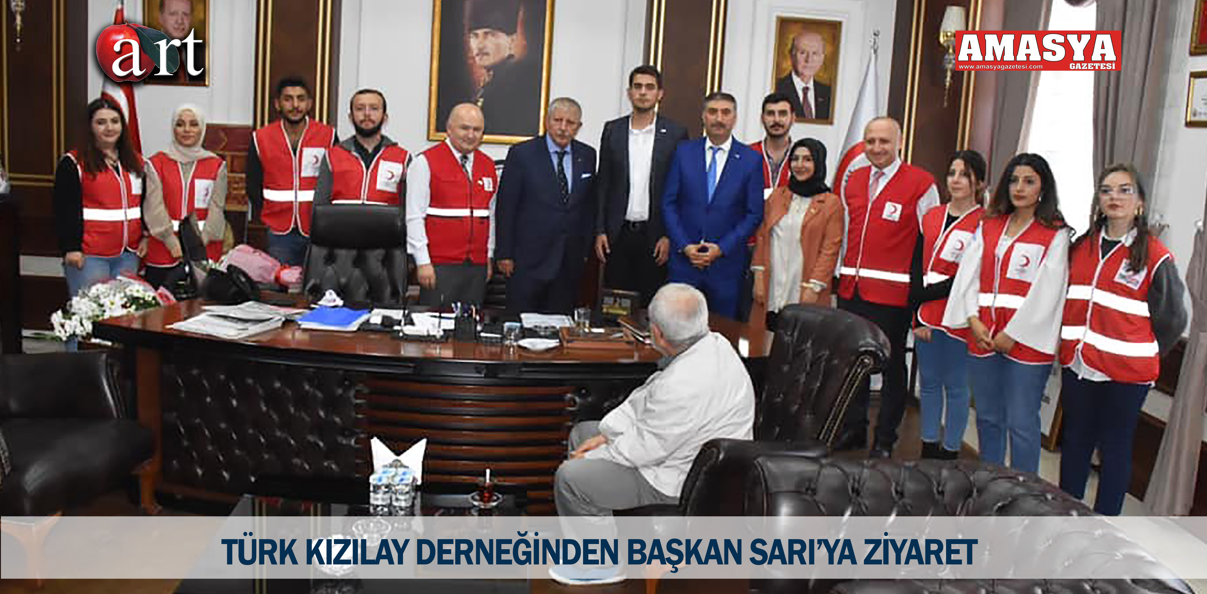 TÜRK KIZILAY DERNEĞİNDEN BAŞKAN SARI’YA ZİYARET