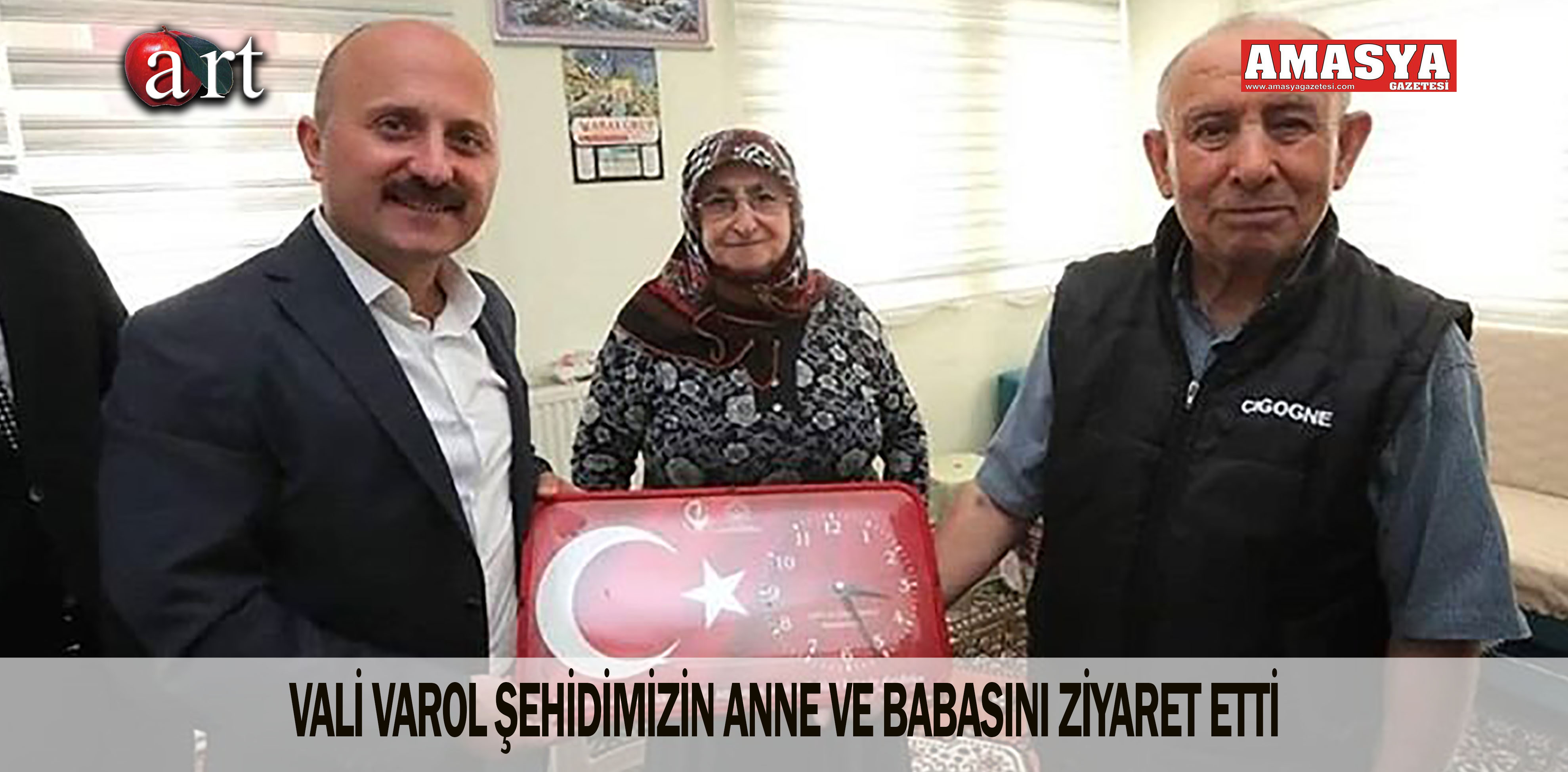 VALİ VAROL ŞEHİDİMİZİN ANNE VE BABASINI ZİYARET ETTİ