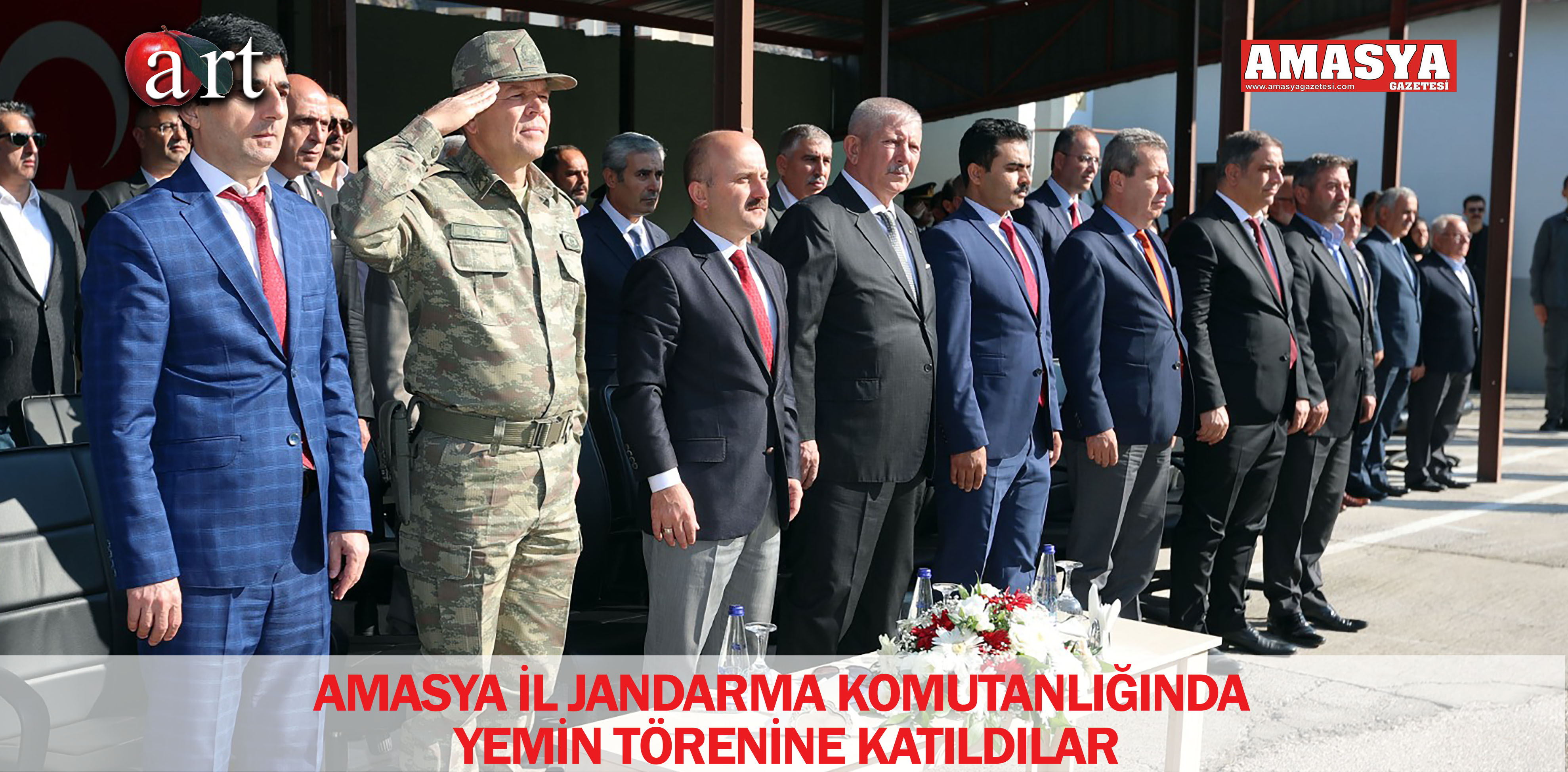 AMASYA İL JANDARMA KOMUTANLIĞINDA YEMİN TÖRENİNE KATILDILAR