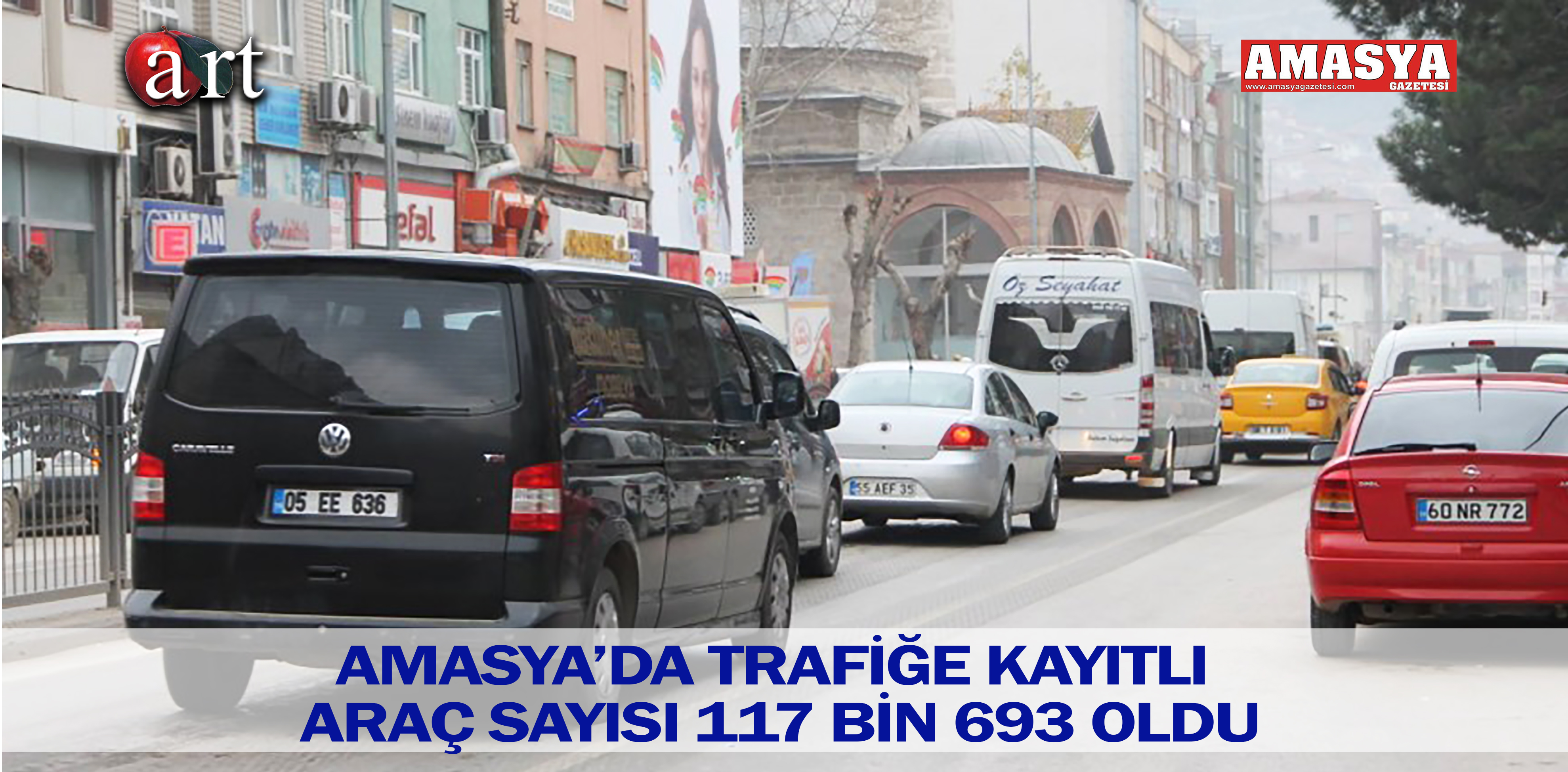 AMASYA’DA TRAFİĞE KAYITLI ARAÇ SAYISI 117 BİN 693 OLDU