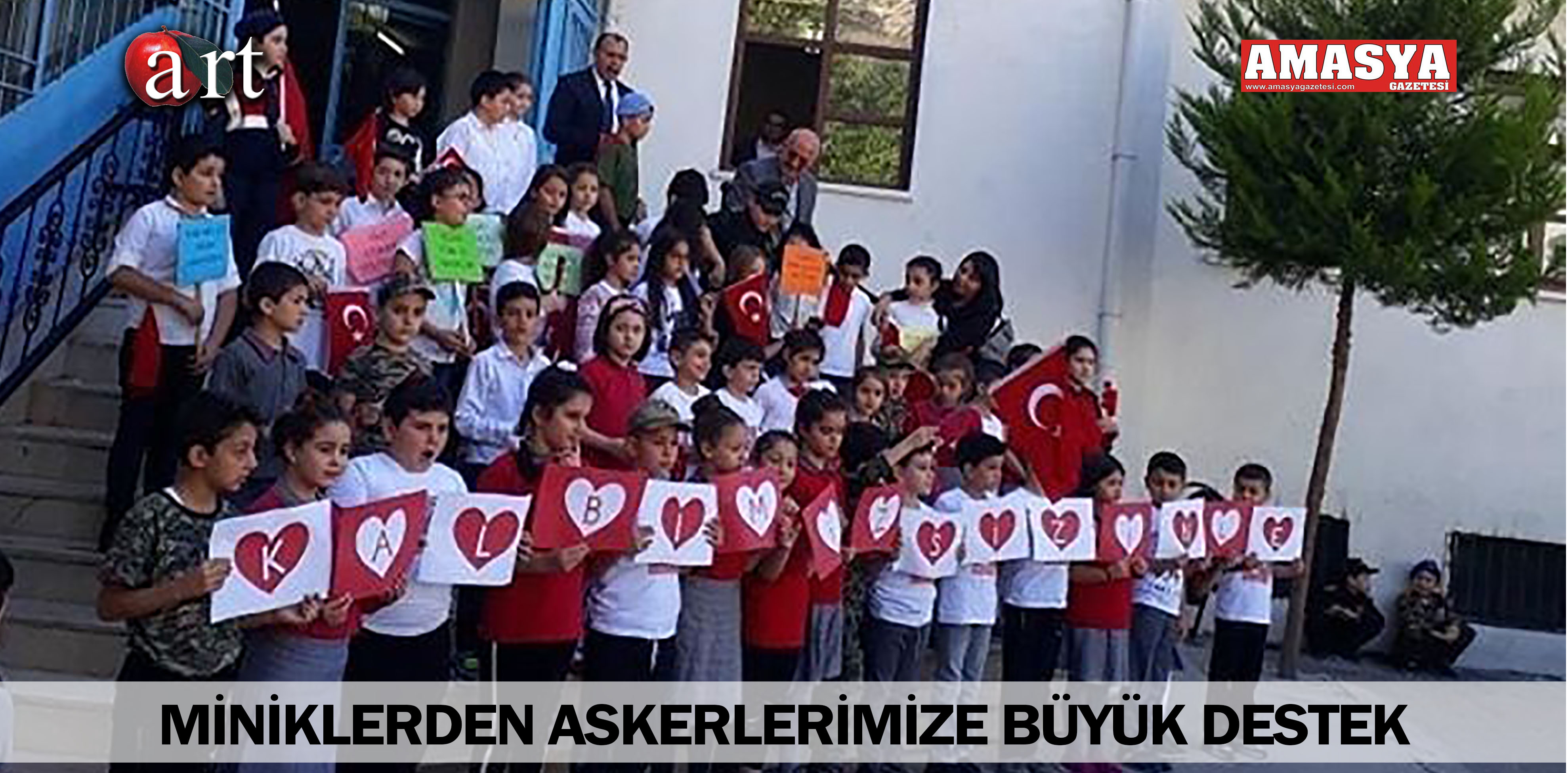 MİNİKLERDEN ASKERLERİMİZE BÜYÜK DESTEK