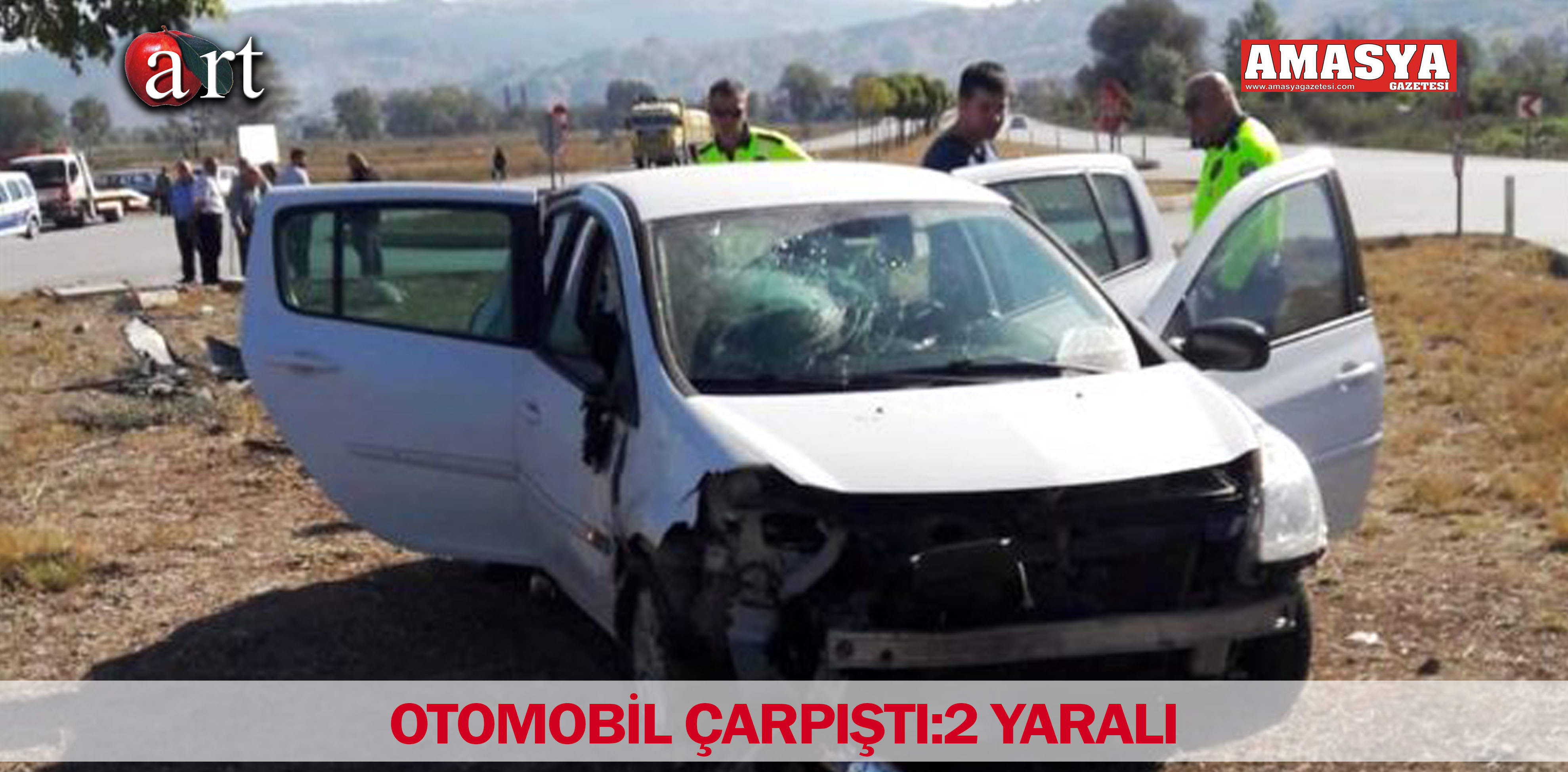 OTOMOBİL ÇARPIŞTI:2 YARALI