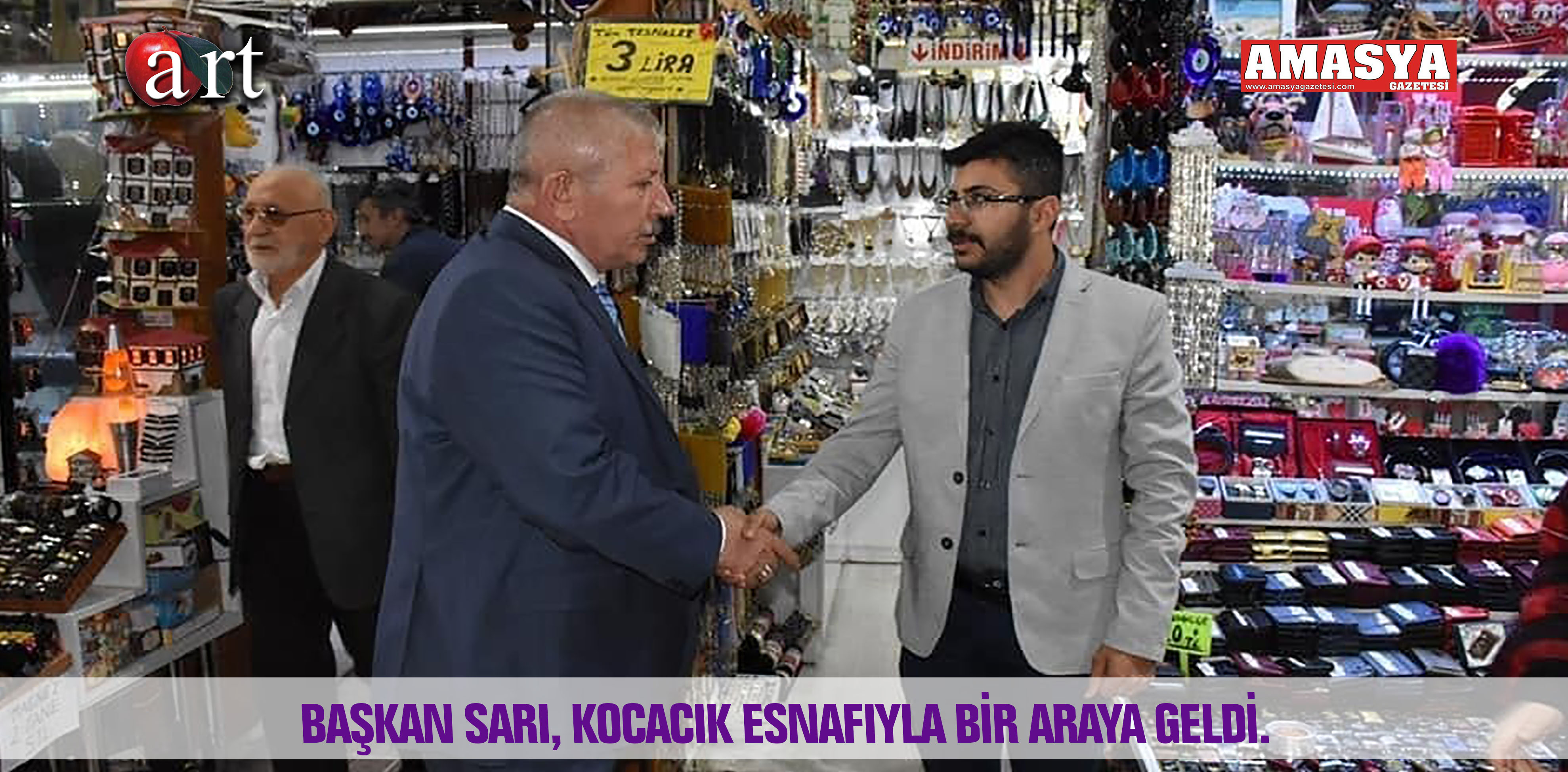 BAŞKAN SARI, KOCACIK ESNAFIYLA BİR ARAYA GELDİ.