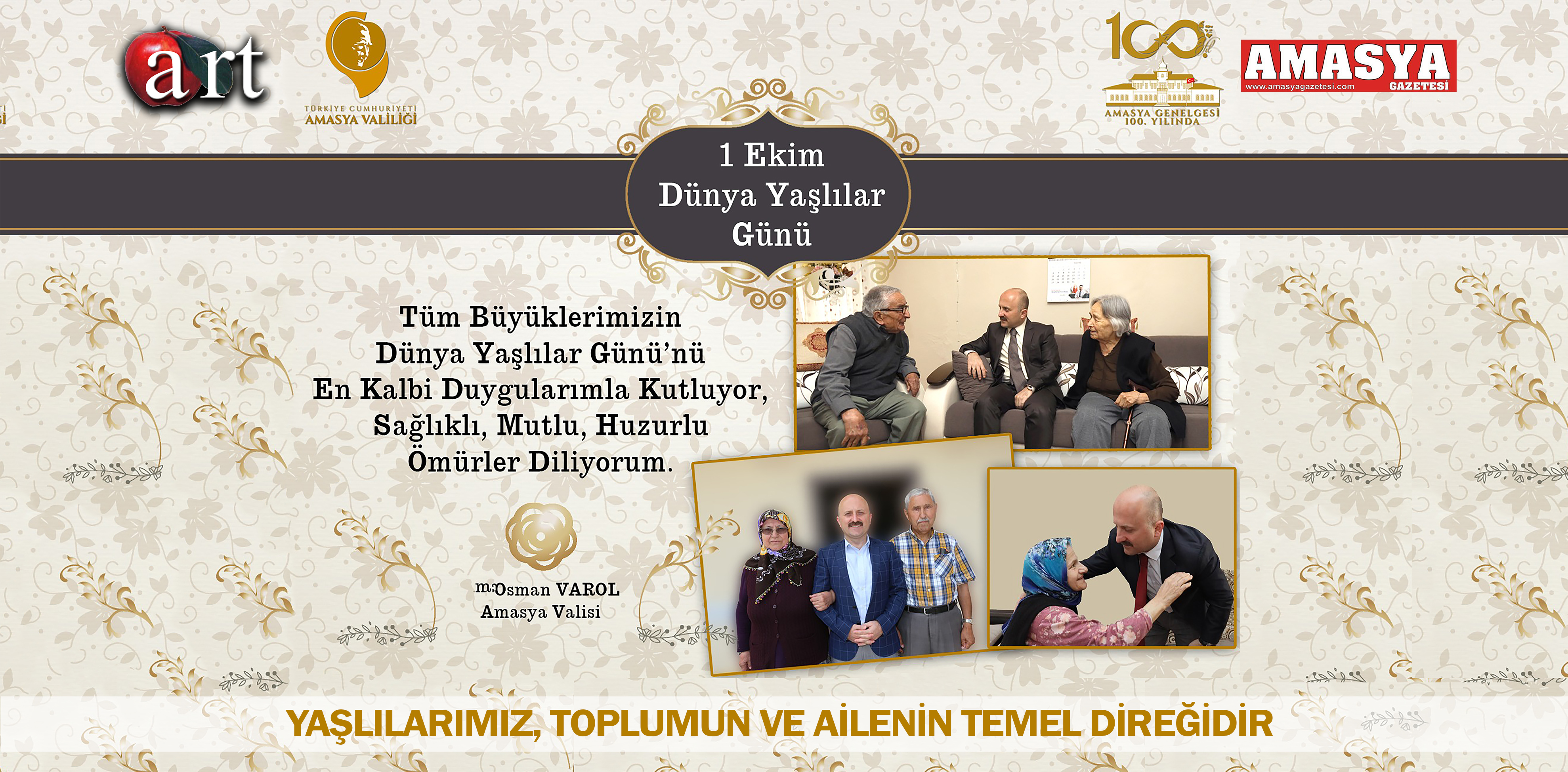 YAŞLILARIMIZ, TOPLUMUN VE AİLENİN TEMEL DİREĞİDİR