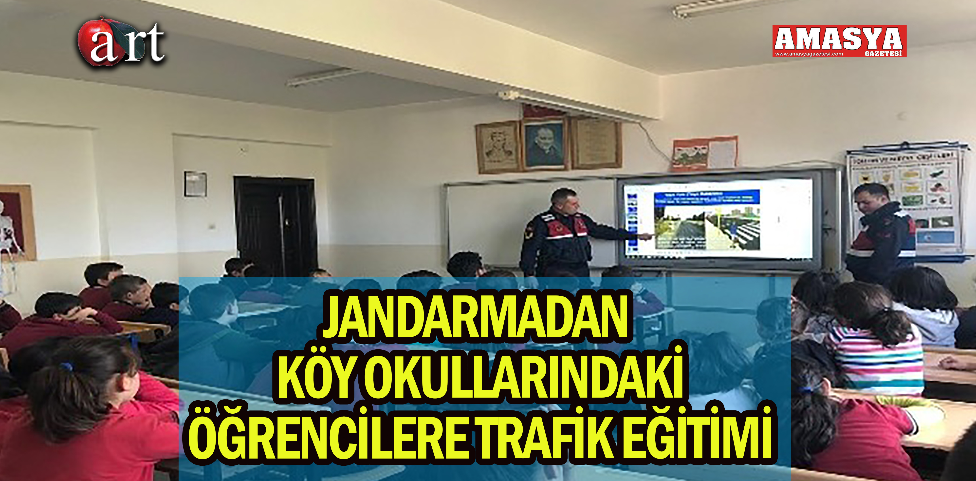 Jandarmadan köy okullarındaki öğrencilere trafik eğitimi