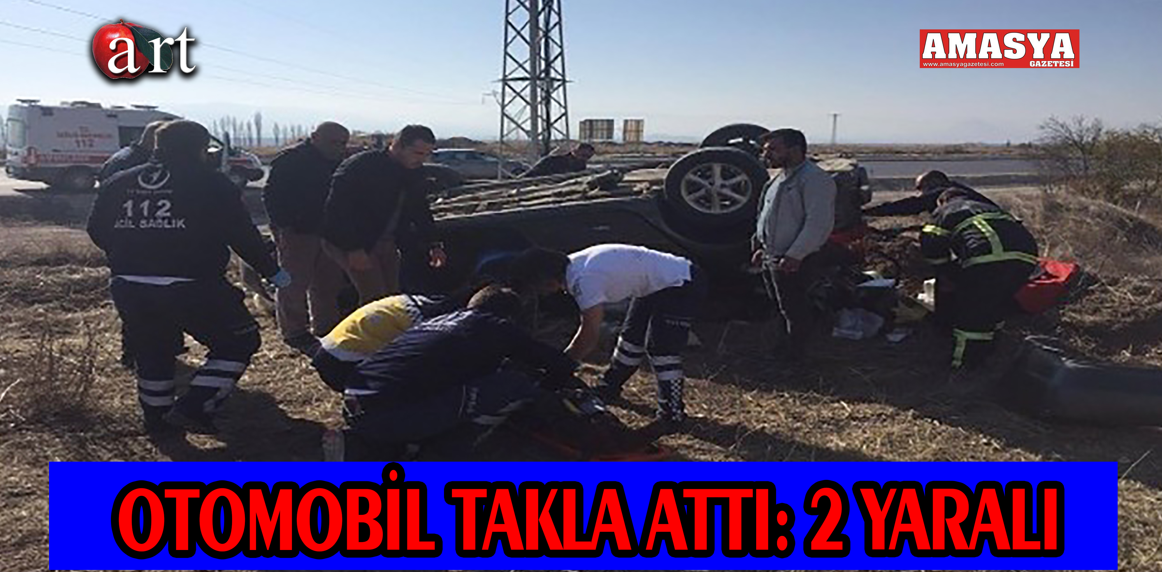 OTOMOBİL TAKLA ATTI: 2 YARALI