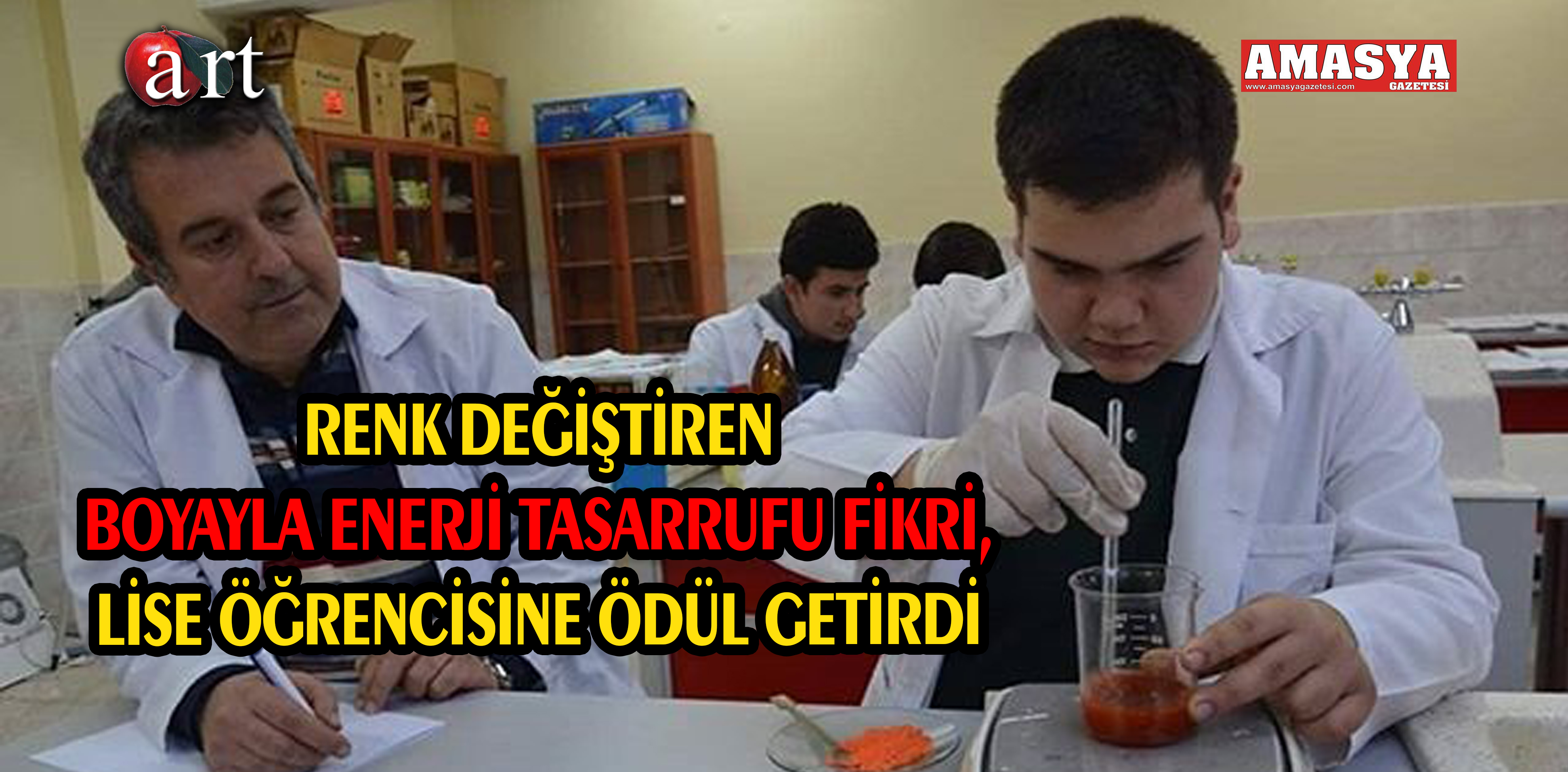 RENK DEĞİŞTİREN BOYAYLA ENERJİ TASARRUFU FİKRİ, LİSE ÖĞRENCİSİNE ÖDÜL GETİRDİ