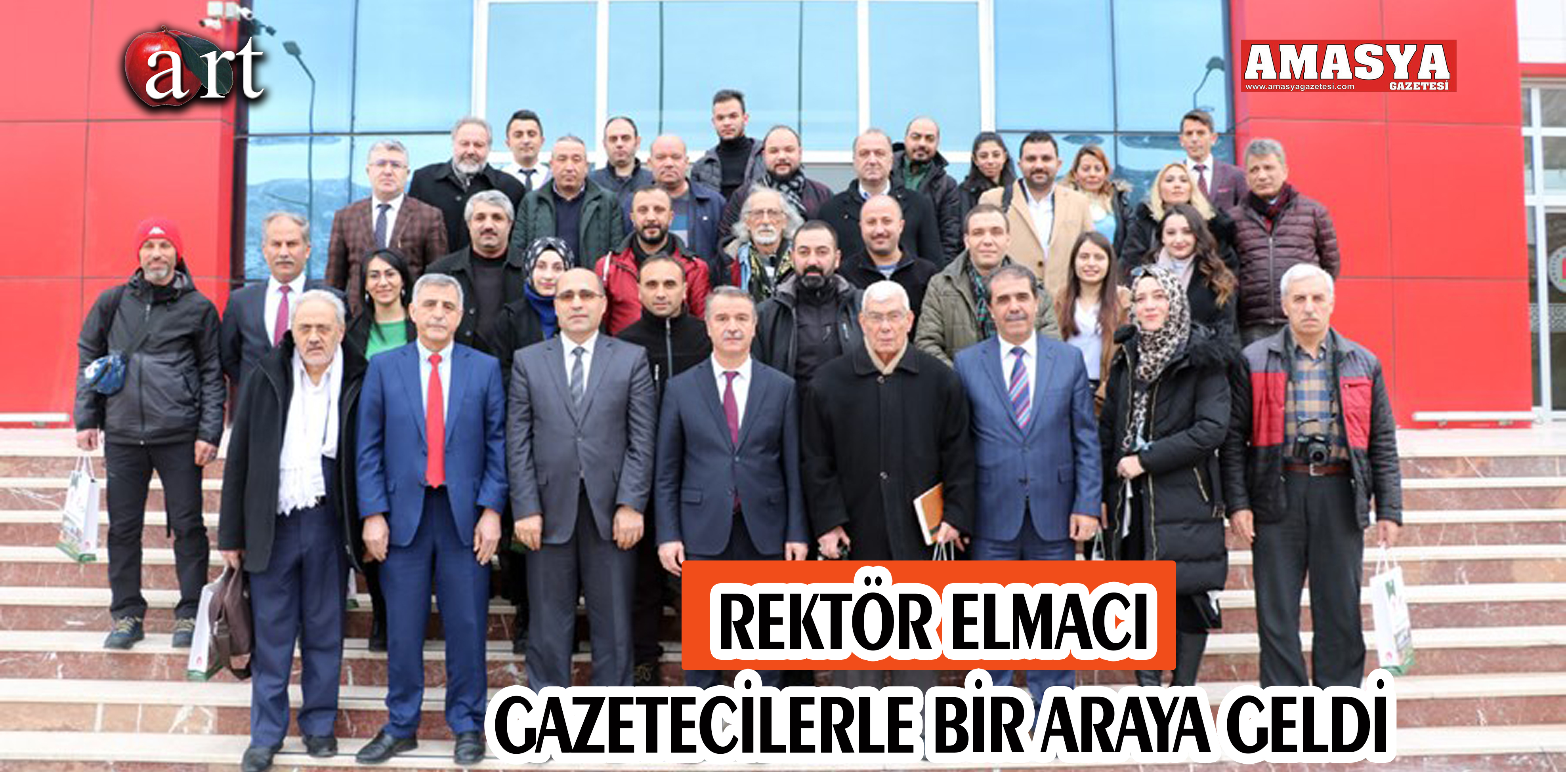 REKTÖR ELMACI GAZETECİLERLE BİR ARAYA GELDİ