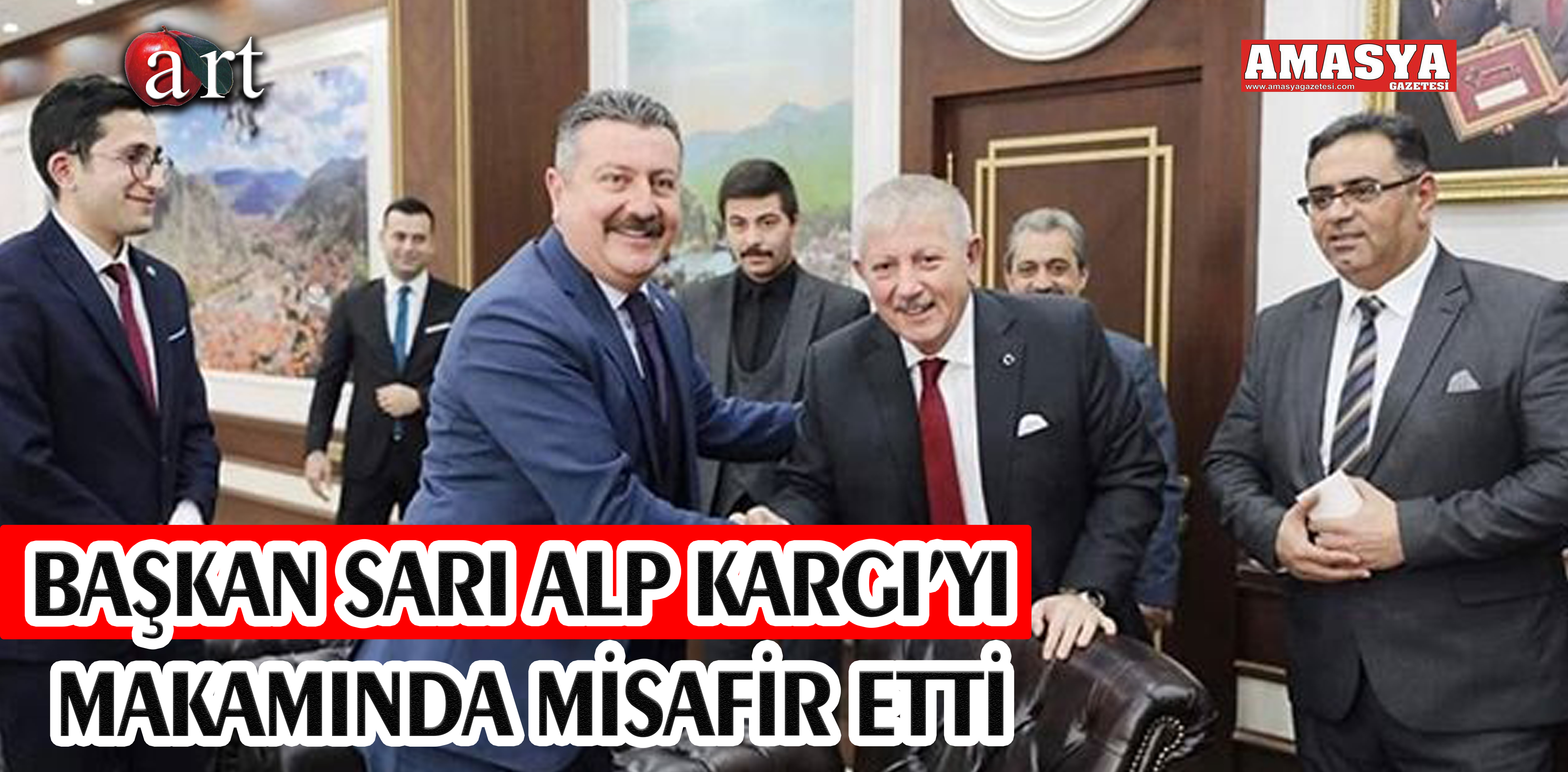 BAŞKAN SARI ALP KARGI’YI MAKAMINDA MİSAFİR ETTİ