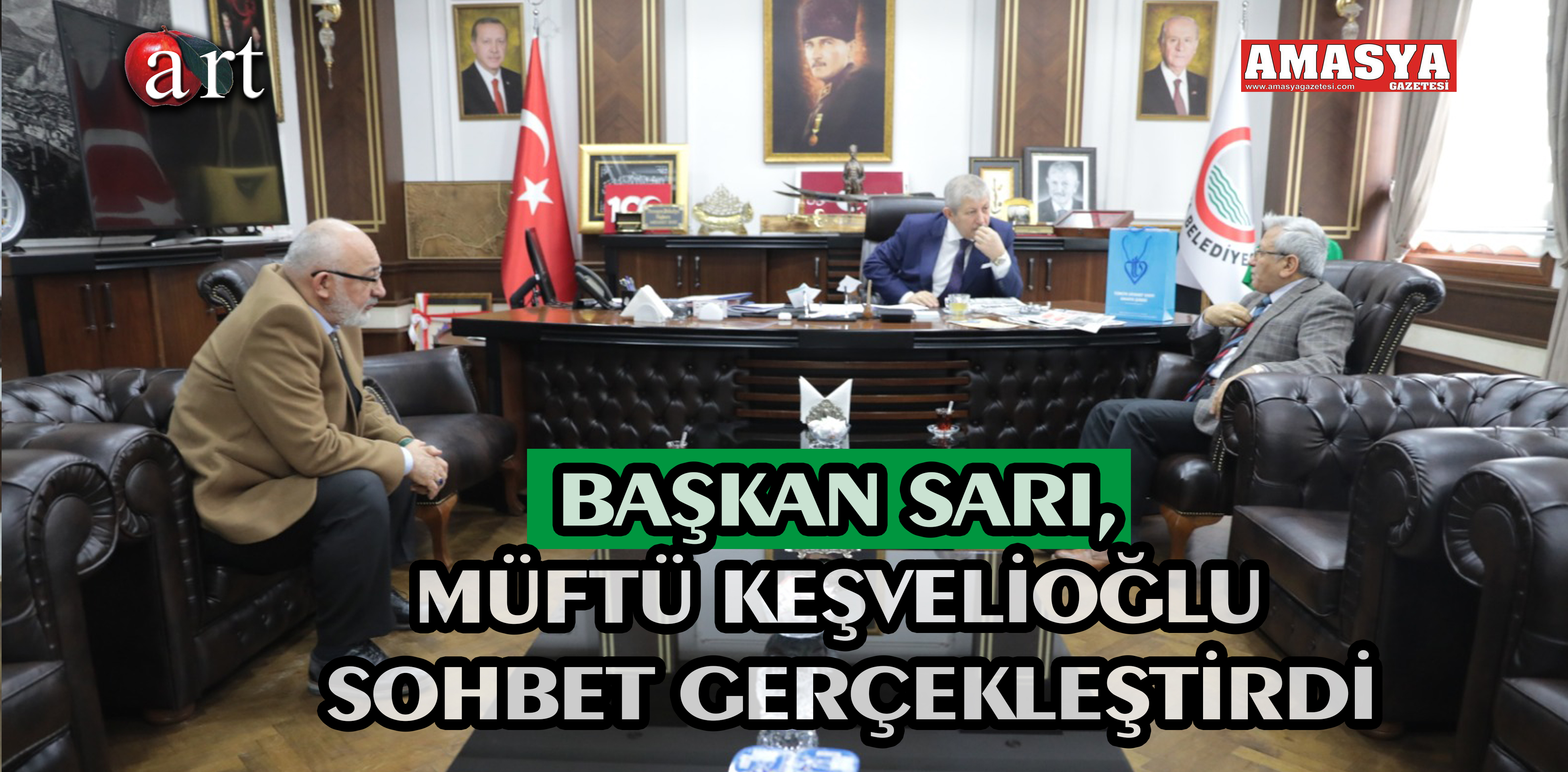 BAŞKAN SARI, MÜFTÜ KEŞVELİOĞLU SOHBET GERÇEKLEŞTİRDİ