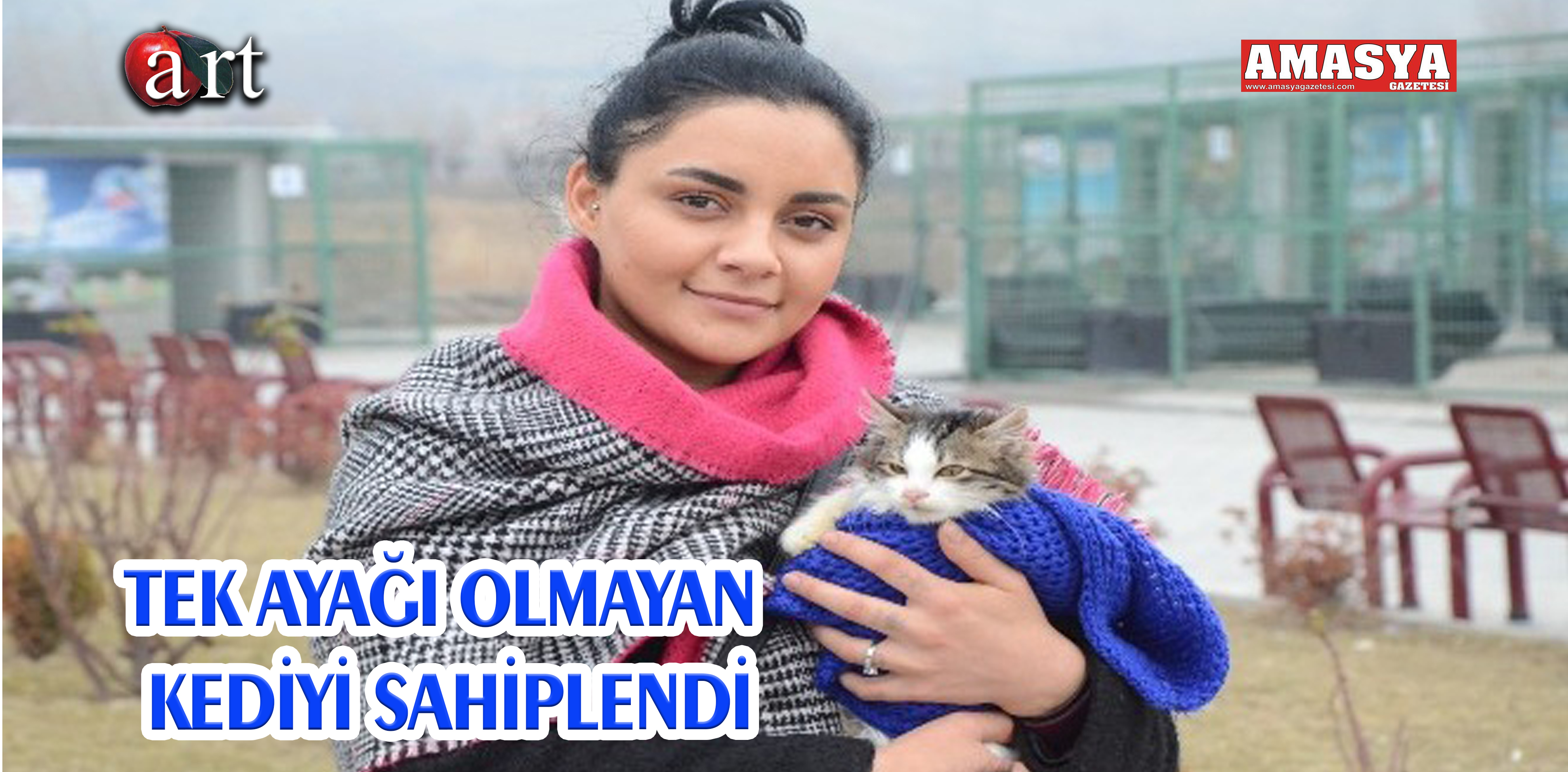 TEK AYAĞI OLMAYAN KEDİYİ SAHİPLENDİ