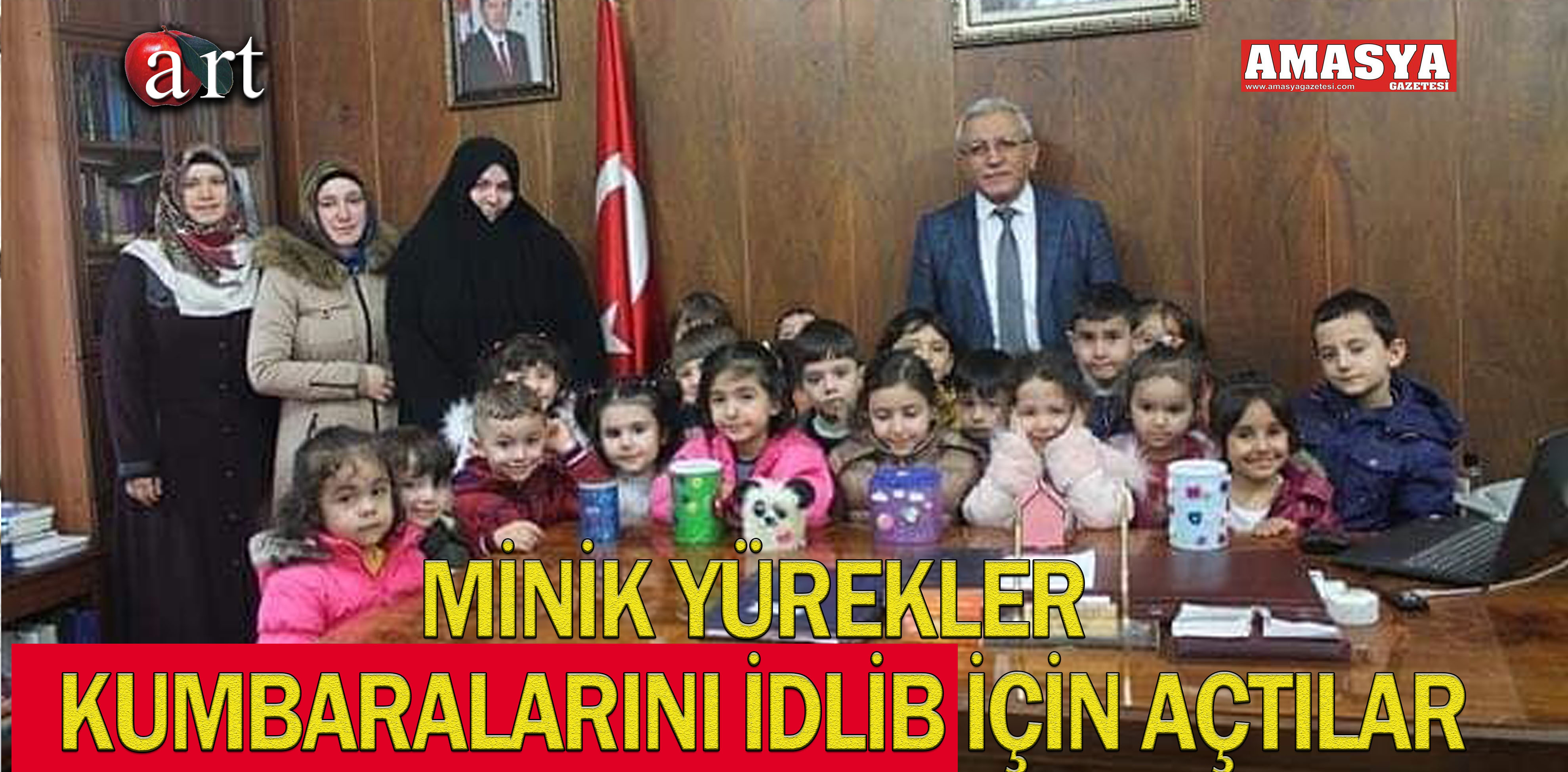 MİNİK YÜREKLER KUMBARALARINI İDLİB İÇİN AÇTILAR