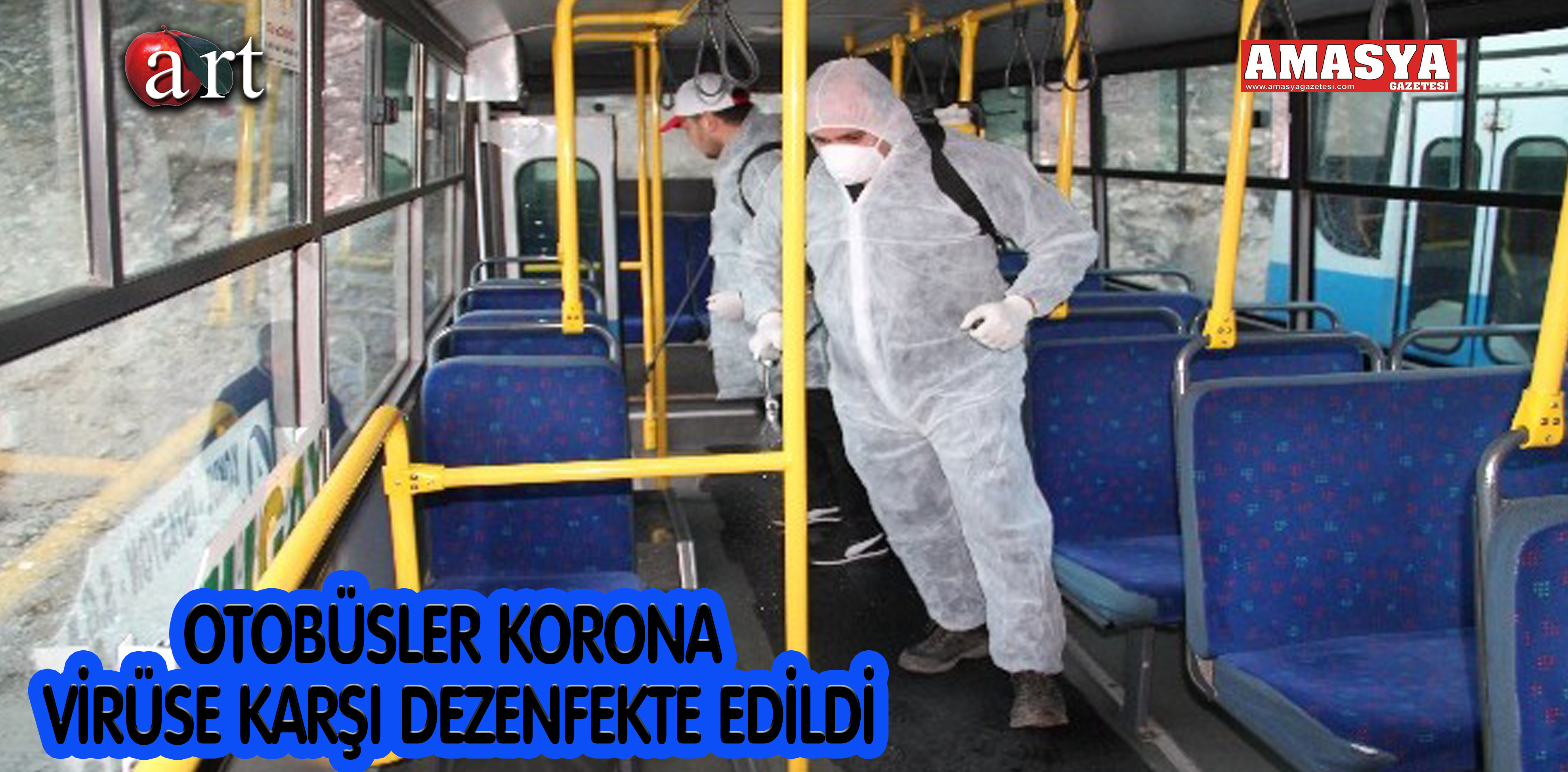 OTOBÜSLER KORONA VİRÜSE KARŞI DEZENFEKTE EDİLDİ