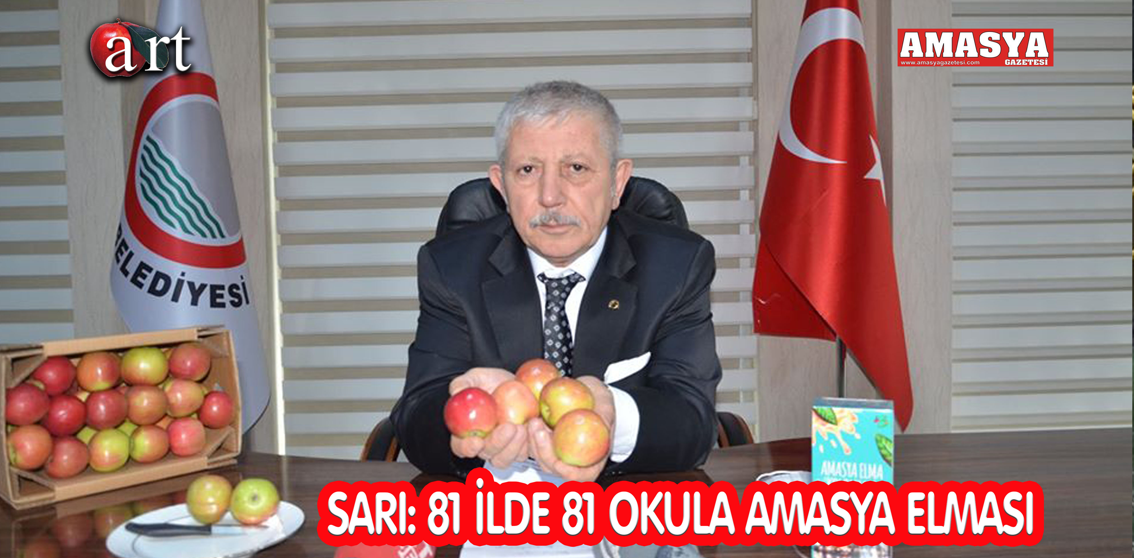 SARI: 81 İLDE 81 OKULA AMASYA ELMASI