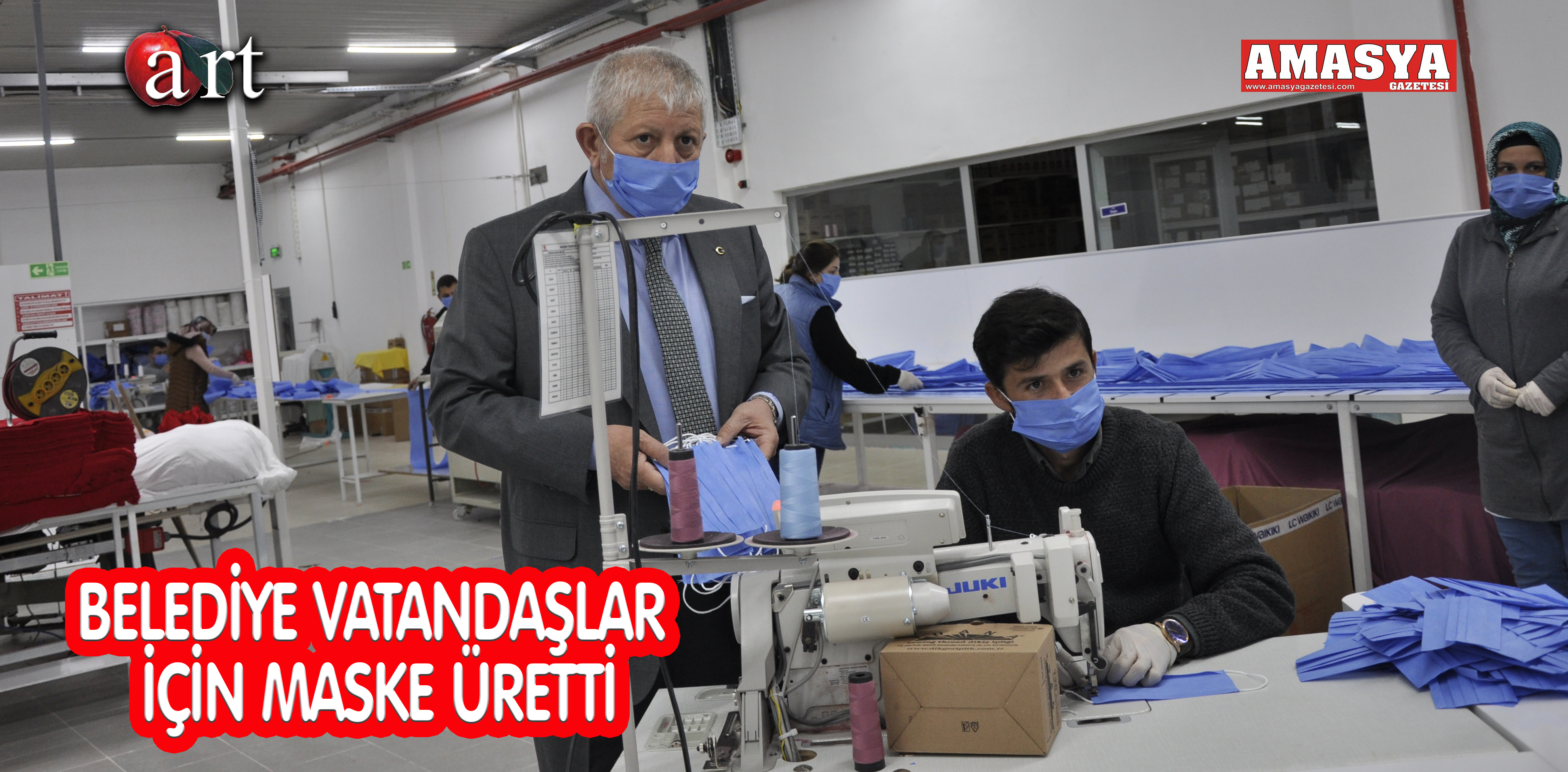 BELEDİYE VATANDAŞLAR İÇİN MASKE ÜRETTİ