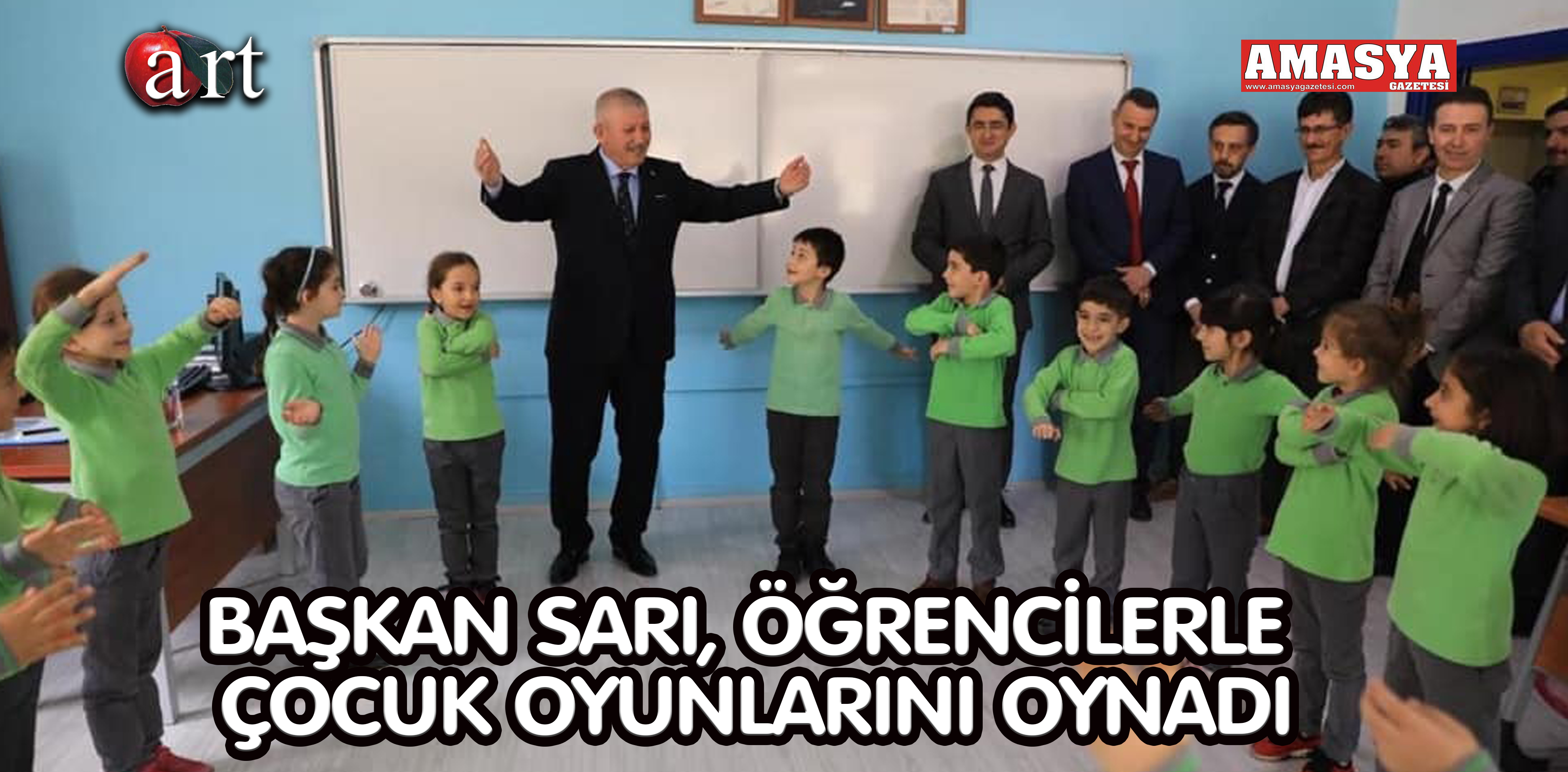 BAŞKAN SARI, ÖĞRENCİLERLE ÇOCUK OYUNLARINI OYNADI