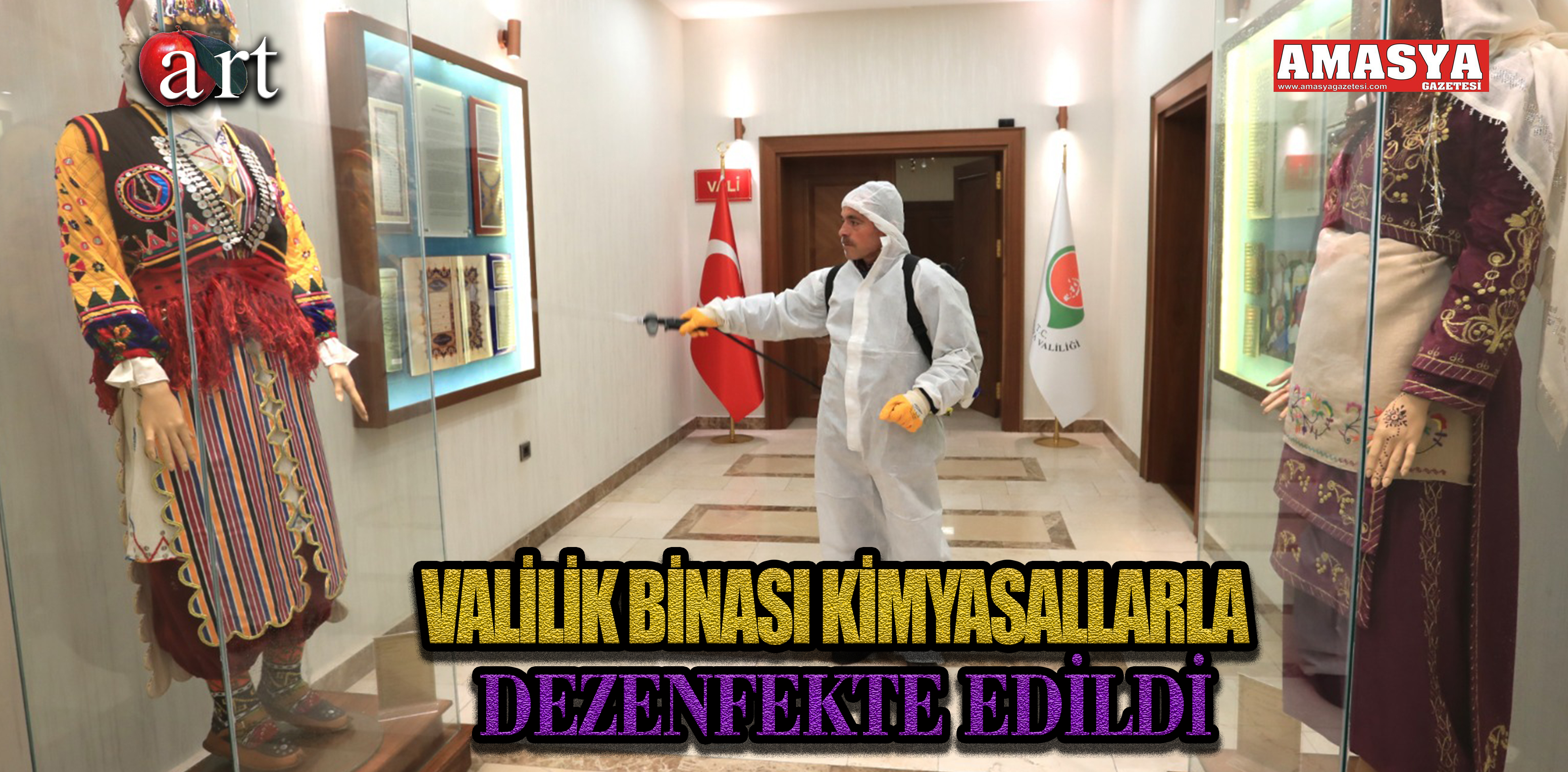 VALİLİK BİNASI KİMYASALLARLA DEZENFEKTE EDİLDİ