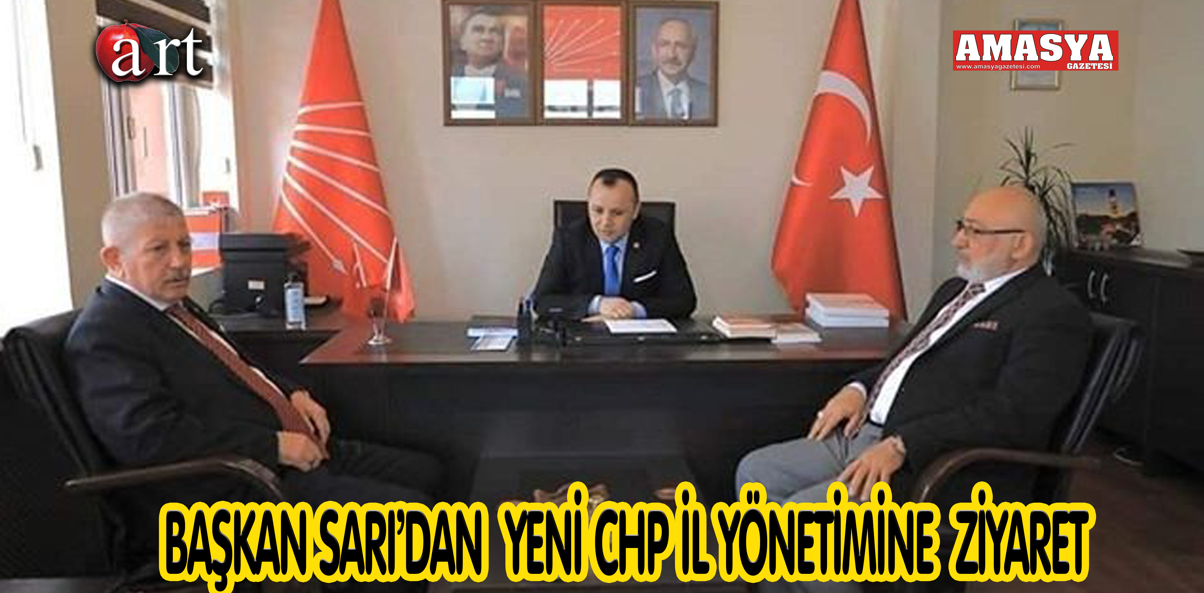 BAŞKAN SARI’DAN YENİ CHP İL YÖNETİMİNE ZİYARET