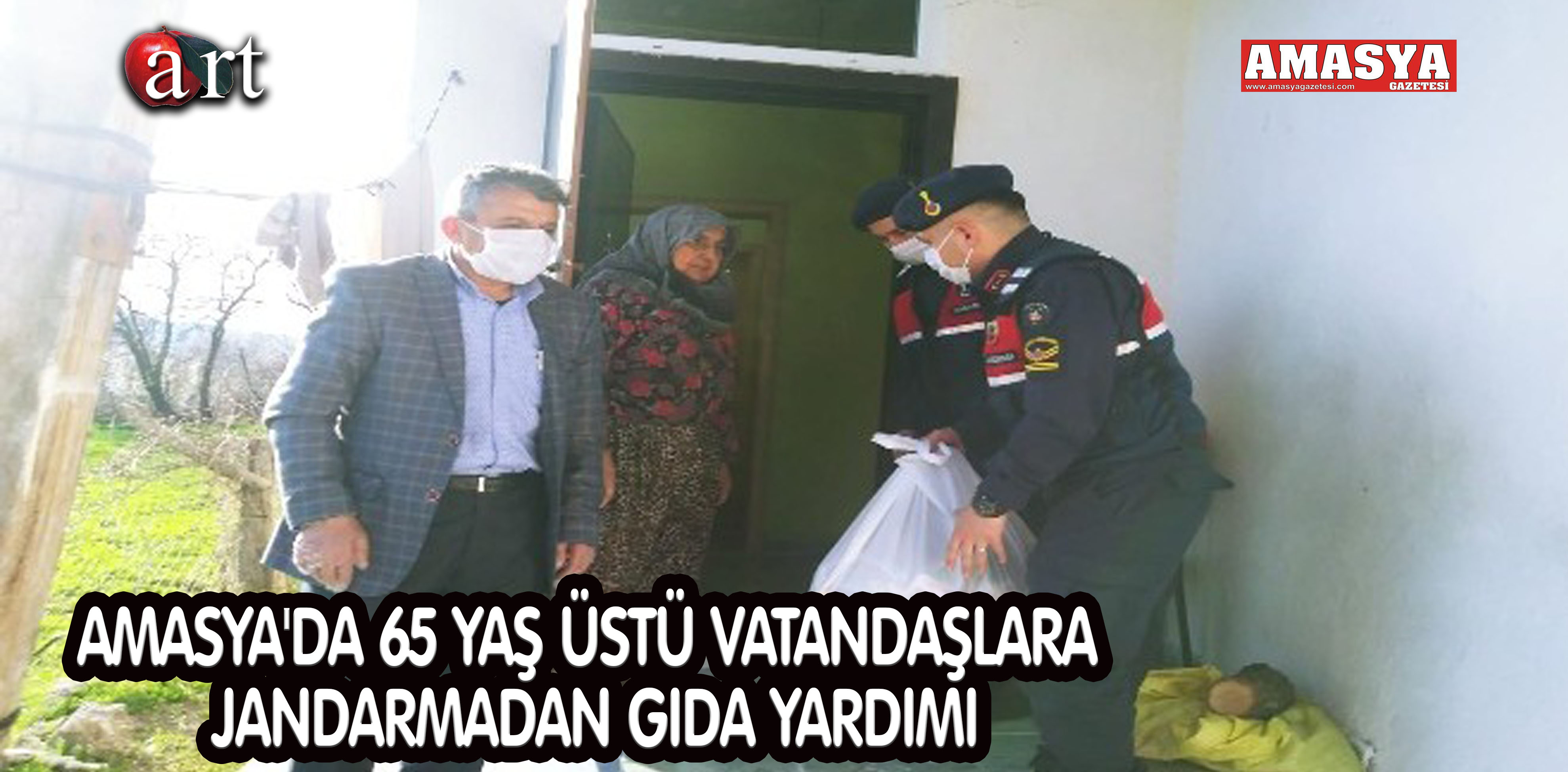 AMASYA’DA 65 YAŞ ÜSTÜ VATANDAŞLARA JANDARMADAN GIDA YARDIMI