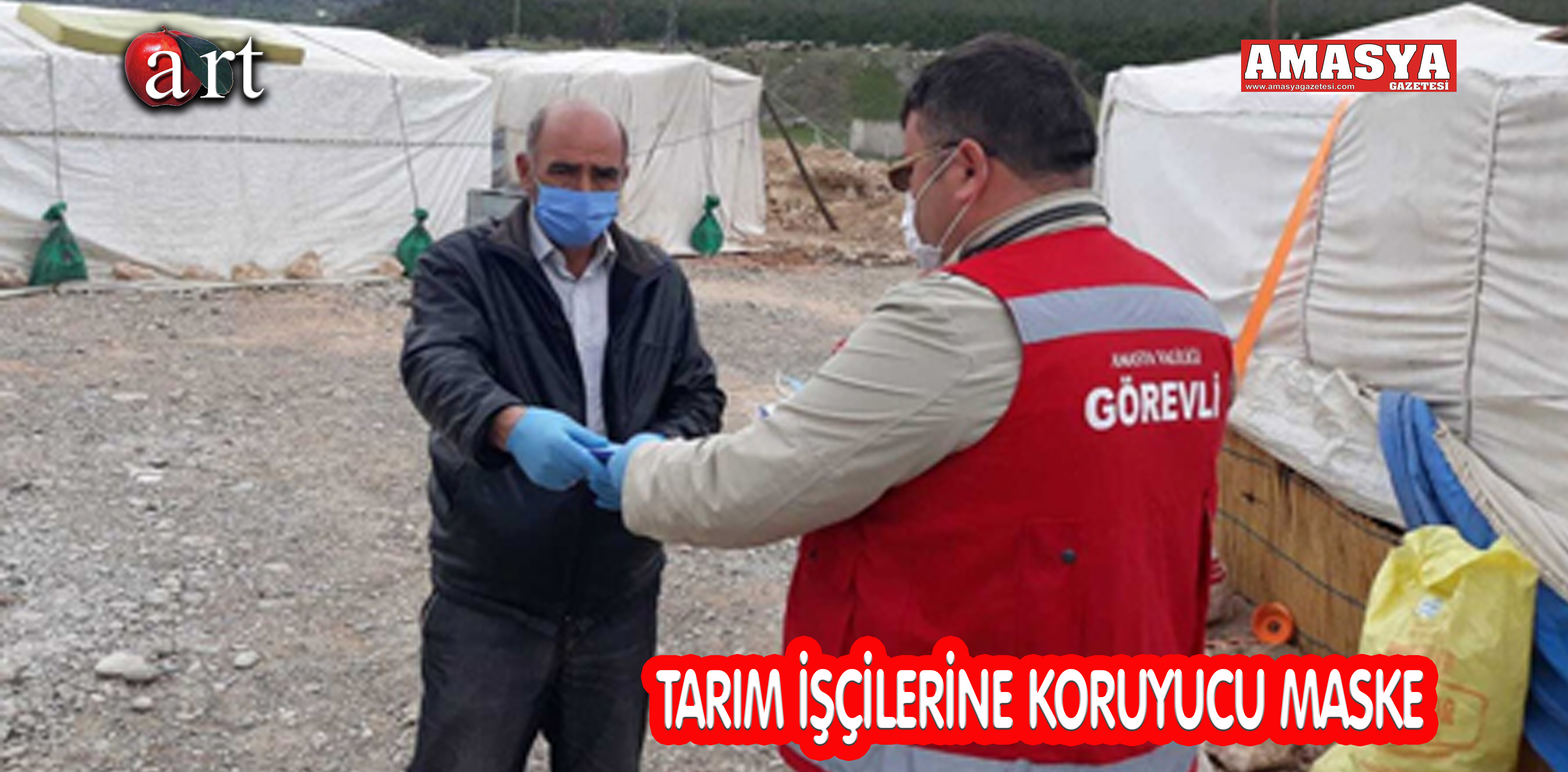 TARIM İŞÇİLERİNE KORUYUCU MASKE