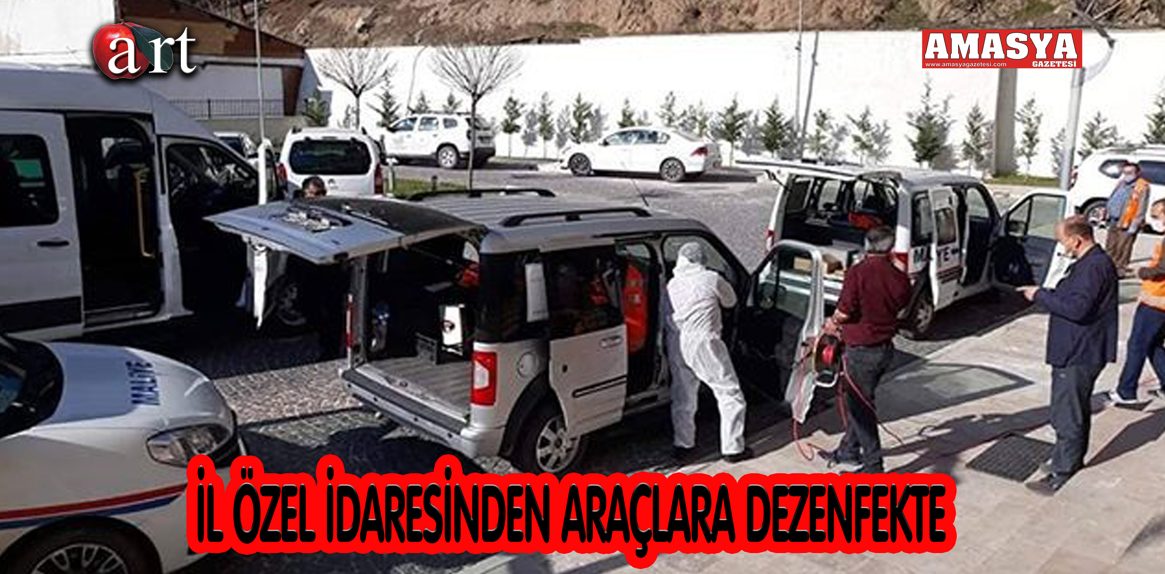 İL ÖZEL İDARESİNDEN ARAÇLARA DEZENFEKTE