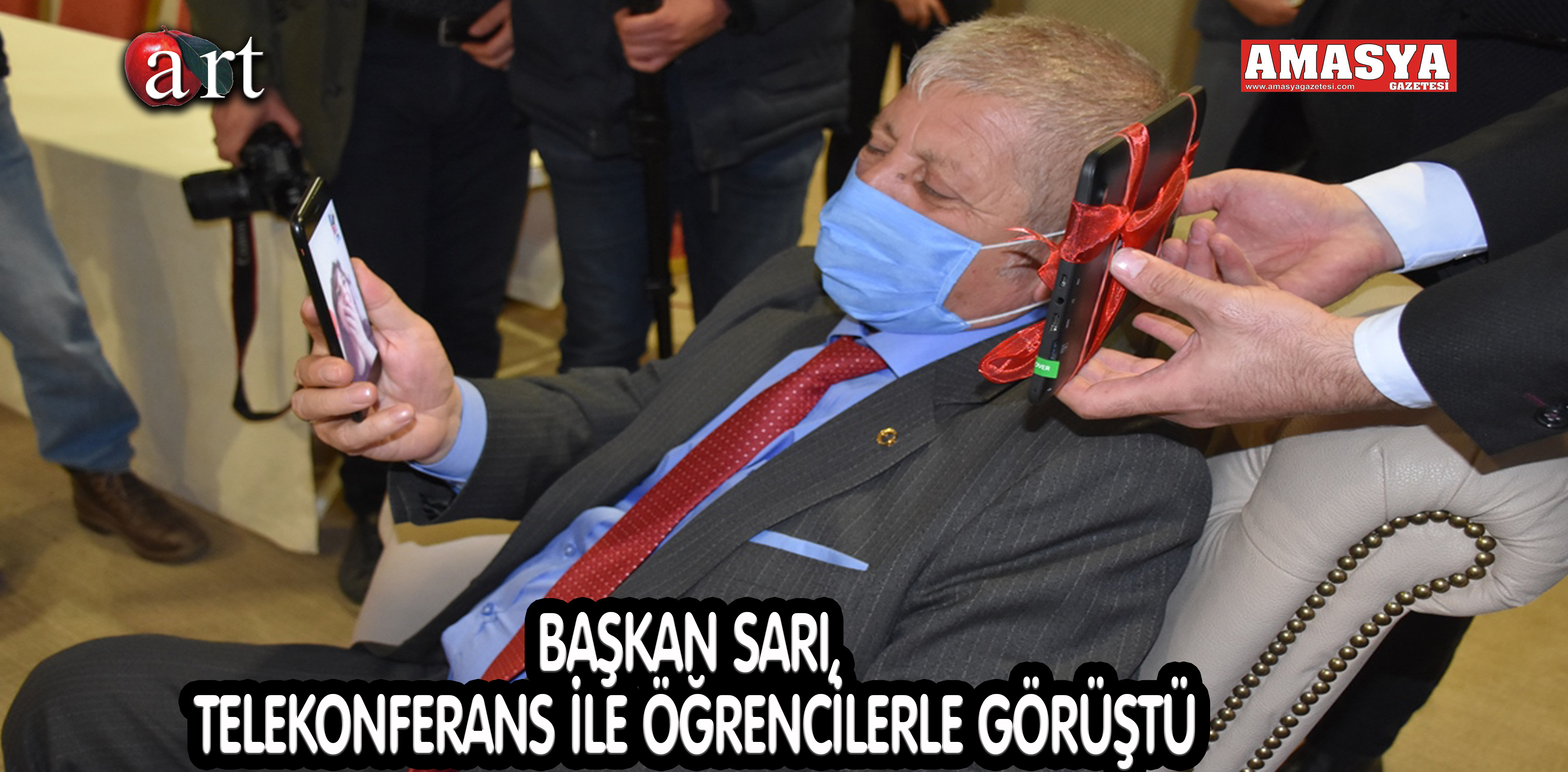 BAŞKAN SARI, TELEKONFERANS İLE ÖĞRENCİLERLE GÖRÜŞTÜ