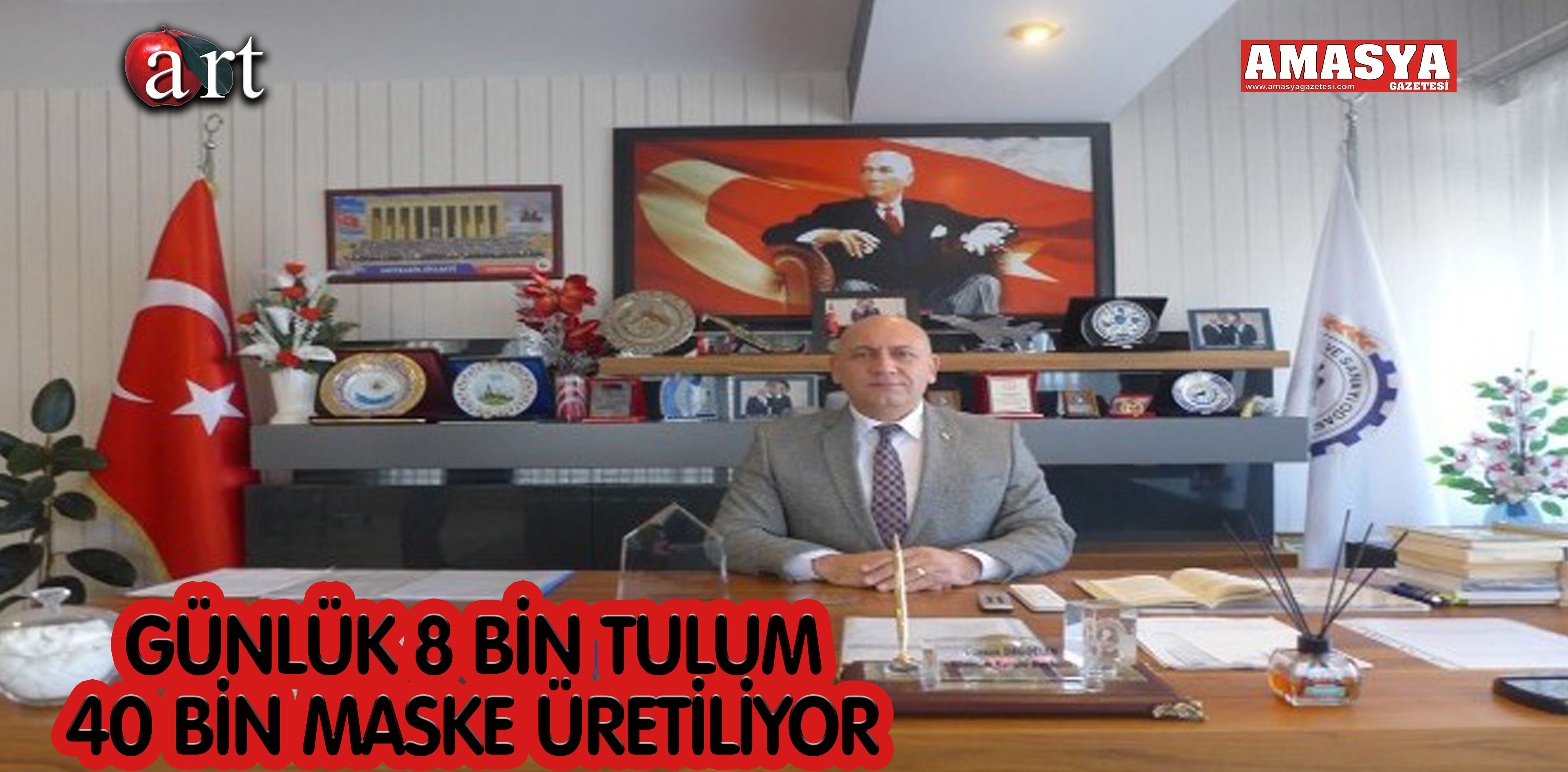 GÜNLÜK 8 BİN TULUM 40 BİN MASKE ÜRETİLİYOR