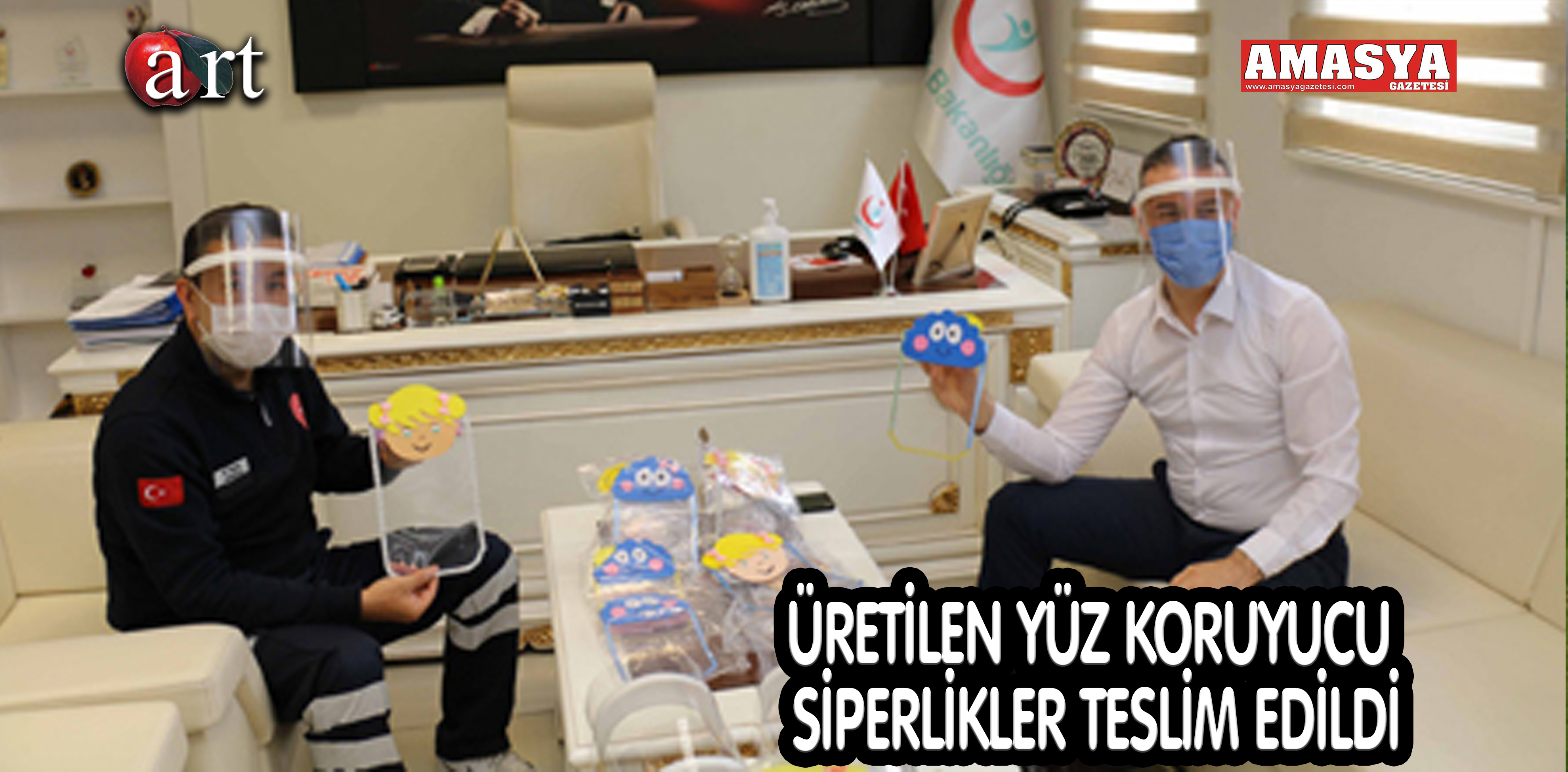 ÜRETİLEN YÜZ KORUYUCU SİPERLİKLER TESLİM EDİLDİ