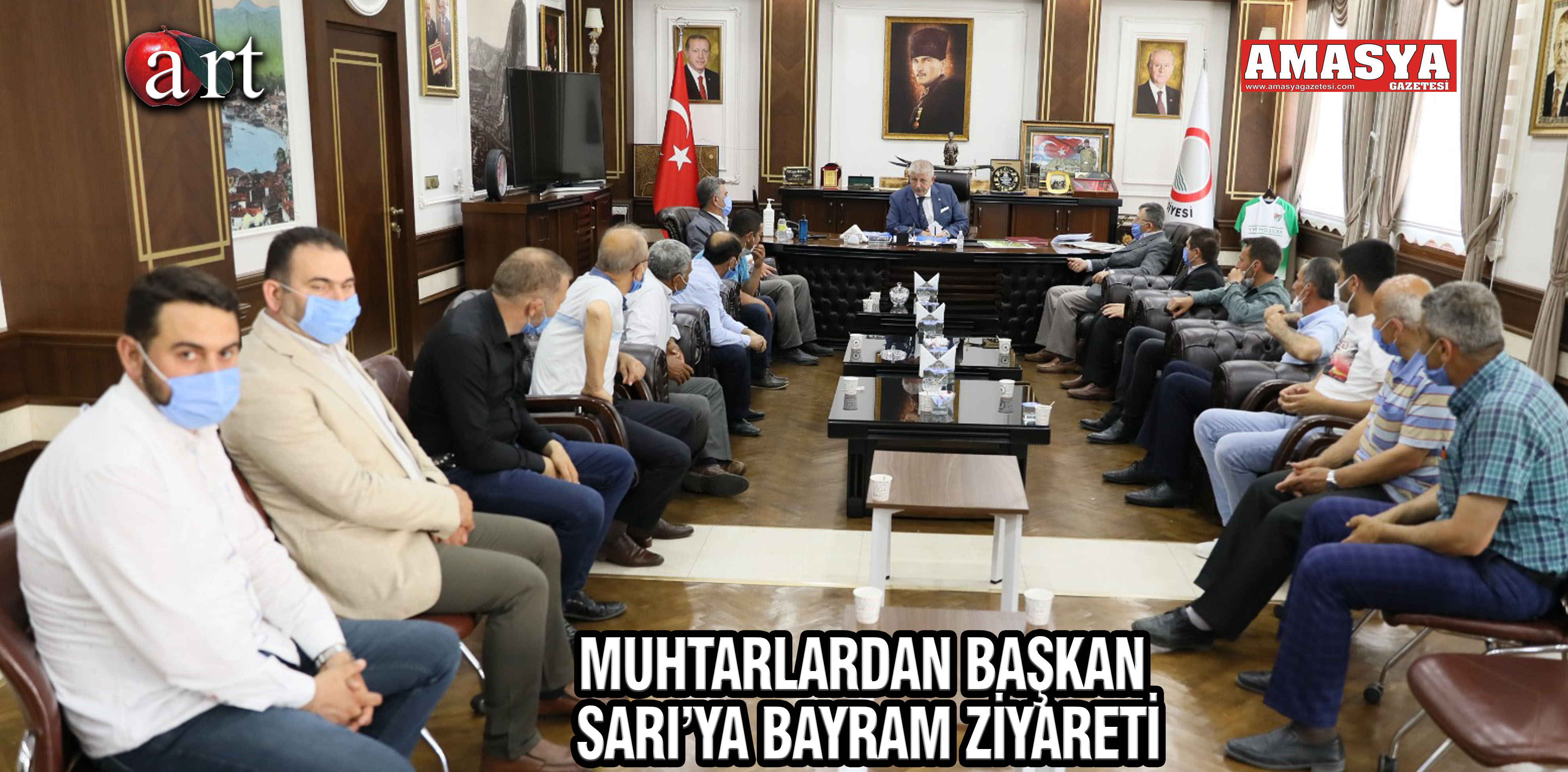 MUHTARLARDAN BAŞKAN SARI’YA BAYRAM ZİYARETİ