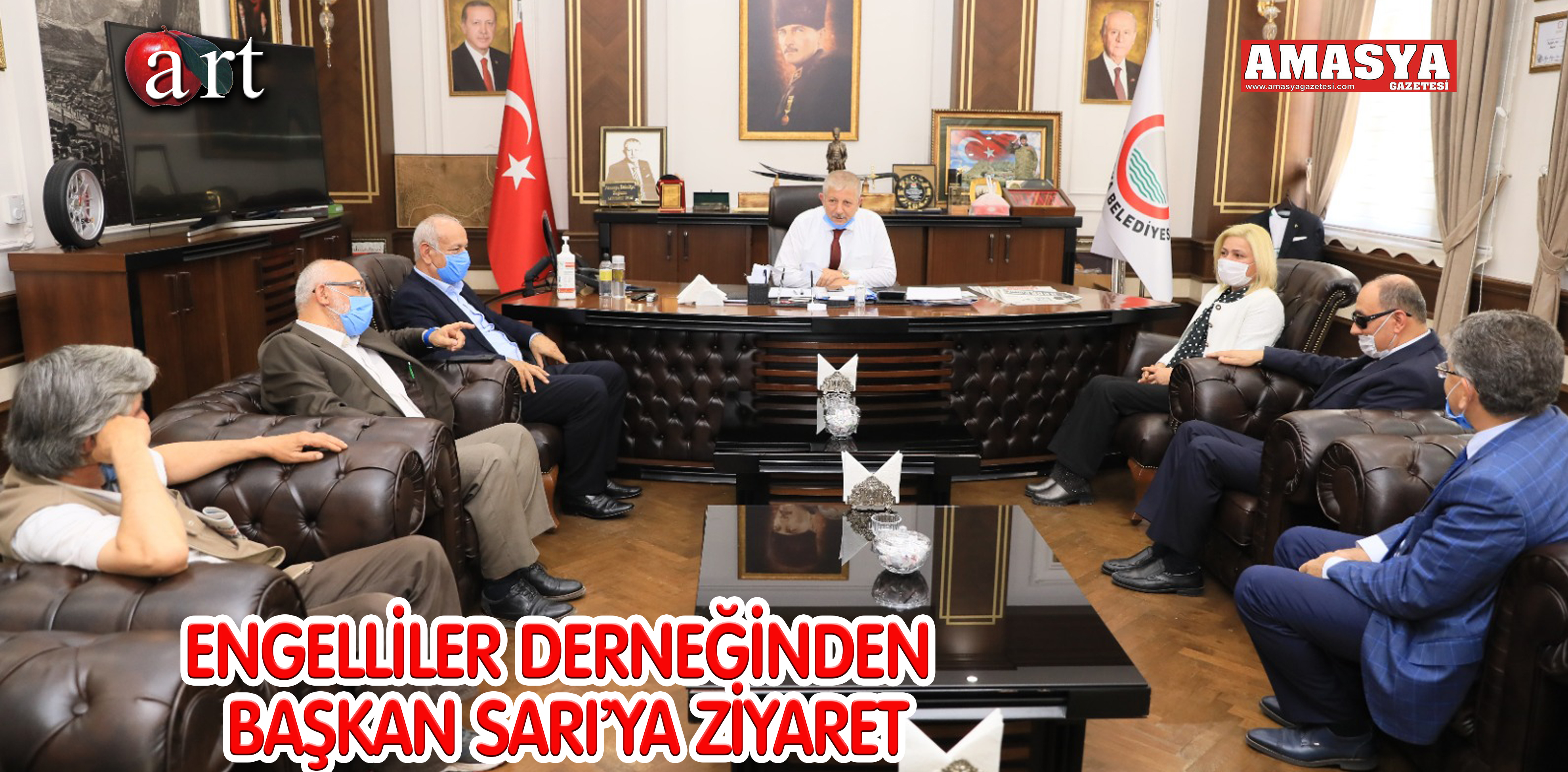 ENGELLİLER DERNEĞİNDEN BAŞKAN SARI’YA ZİYARET