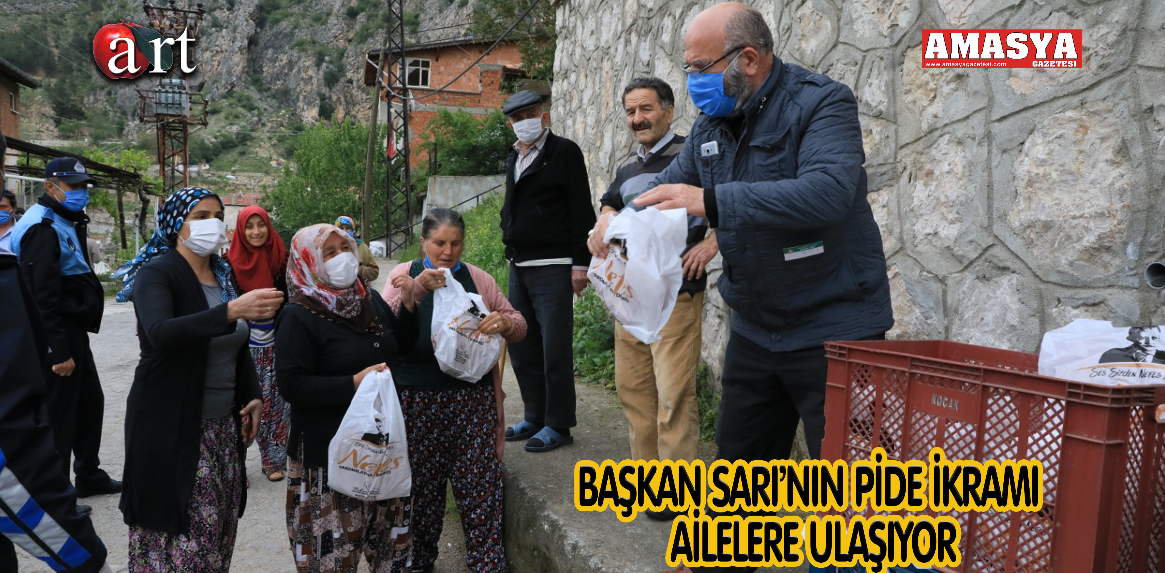 BAŞKAN SARI’NIN PİDE İKRAMI AİLELERE ULAŞIYOR