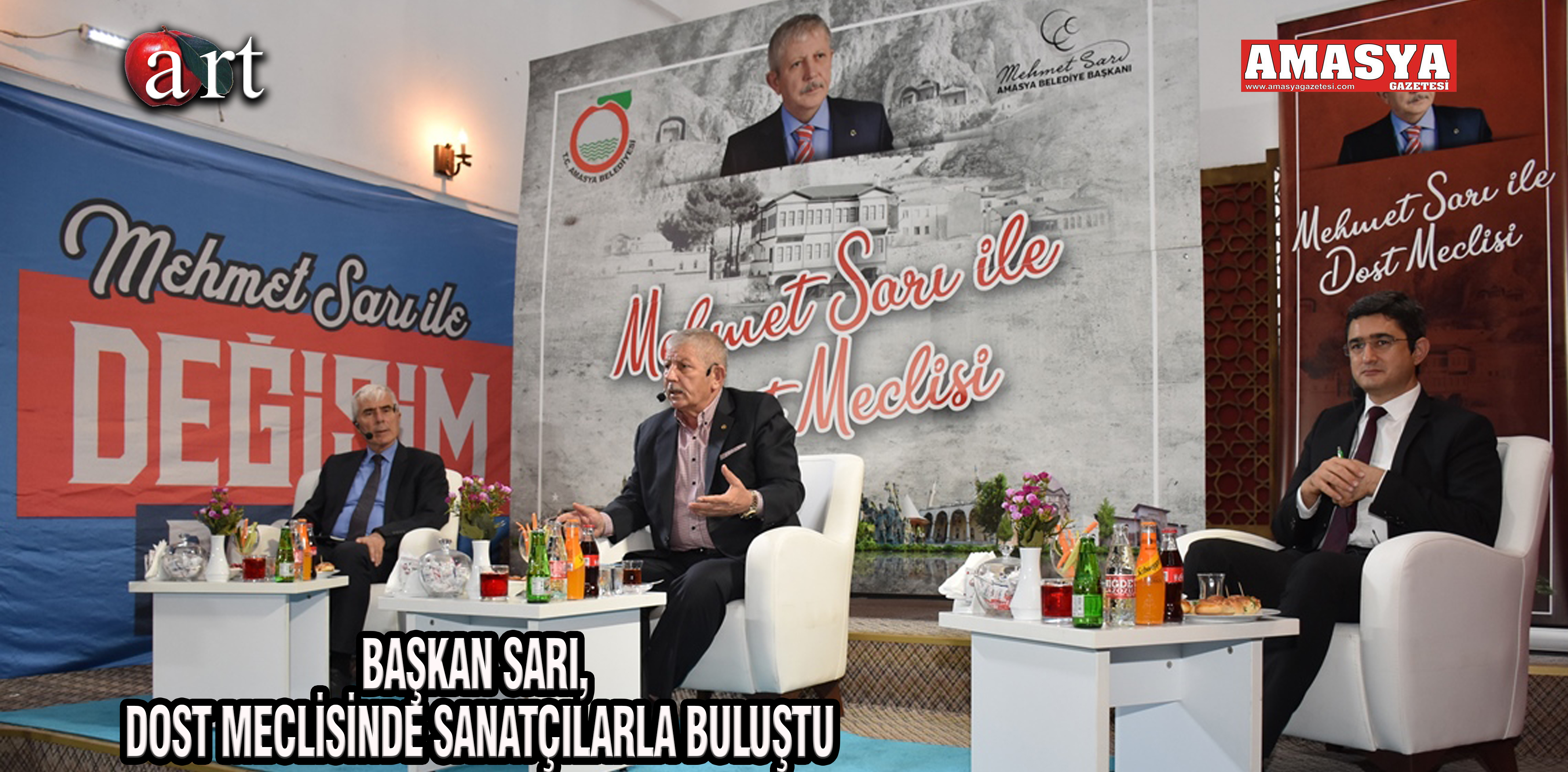 BAŞKAN SARI, DOST MECLİSİNDE SANATÇILARLA BULUŞTU