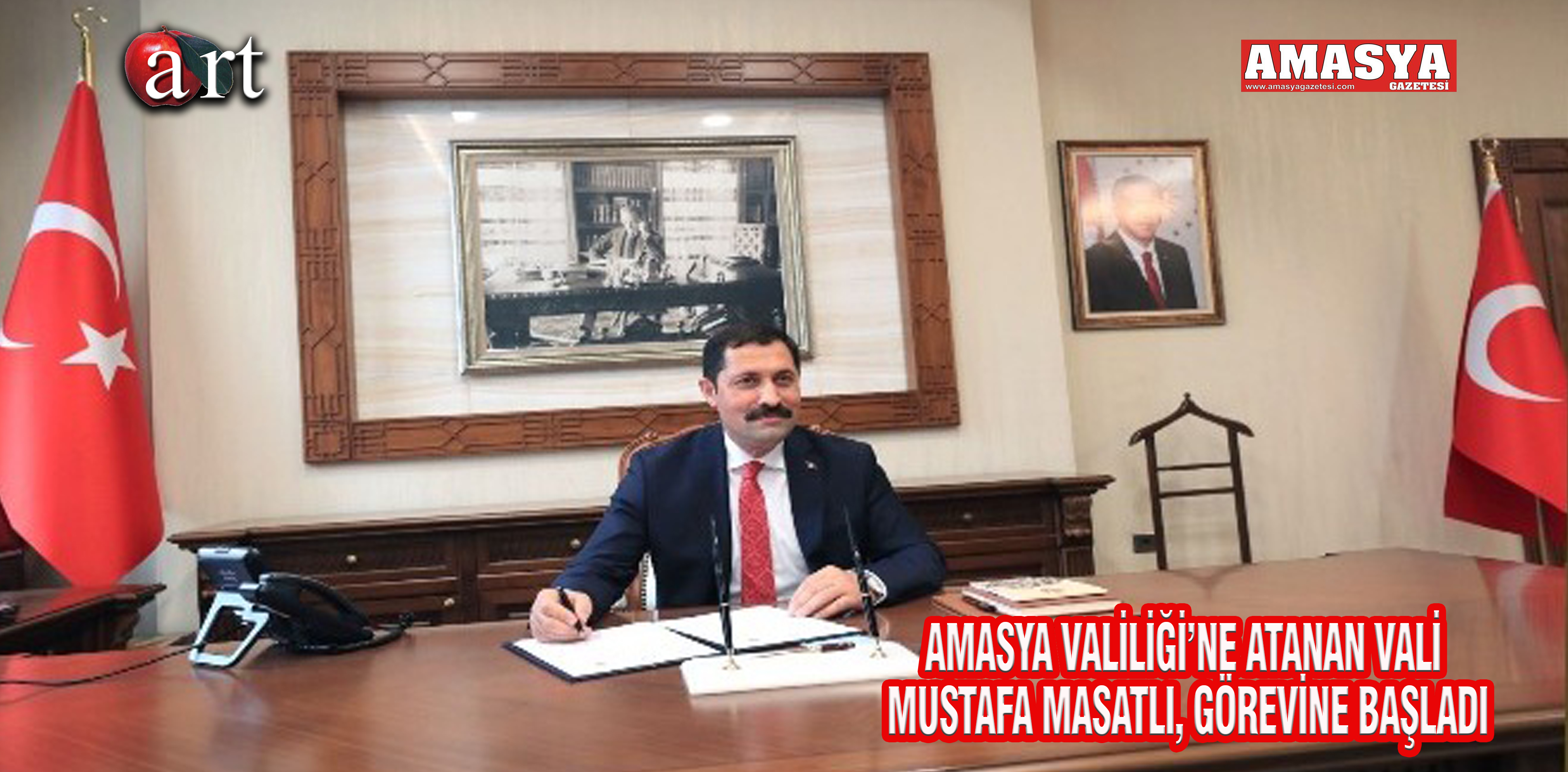 VALİLER KARARNAMESİ İLE AMASYA VALİLİĞİ’NE ATANAN VALİ MUSTAFA MASATLI, GÖREVİNE BAŞLADI