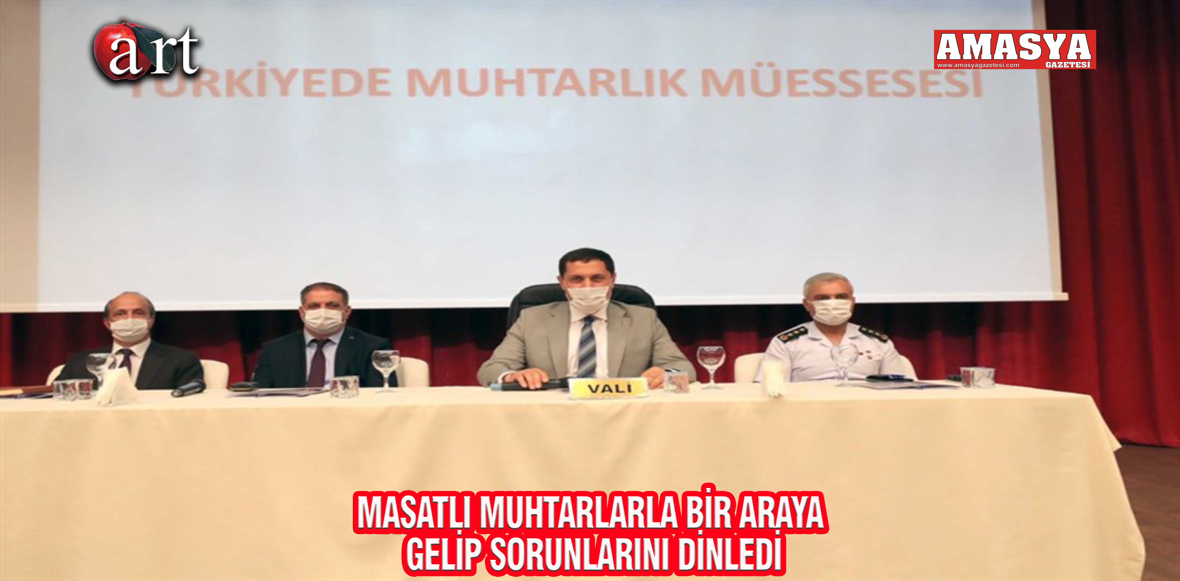 MASATLI MUHTARLARLA BİR ARAYA  GELİP SORUNLARINI DİNLEDİ