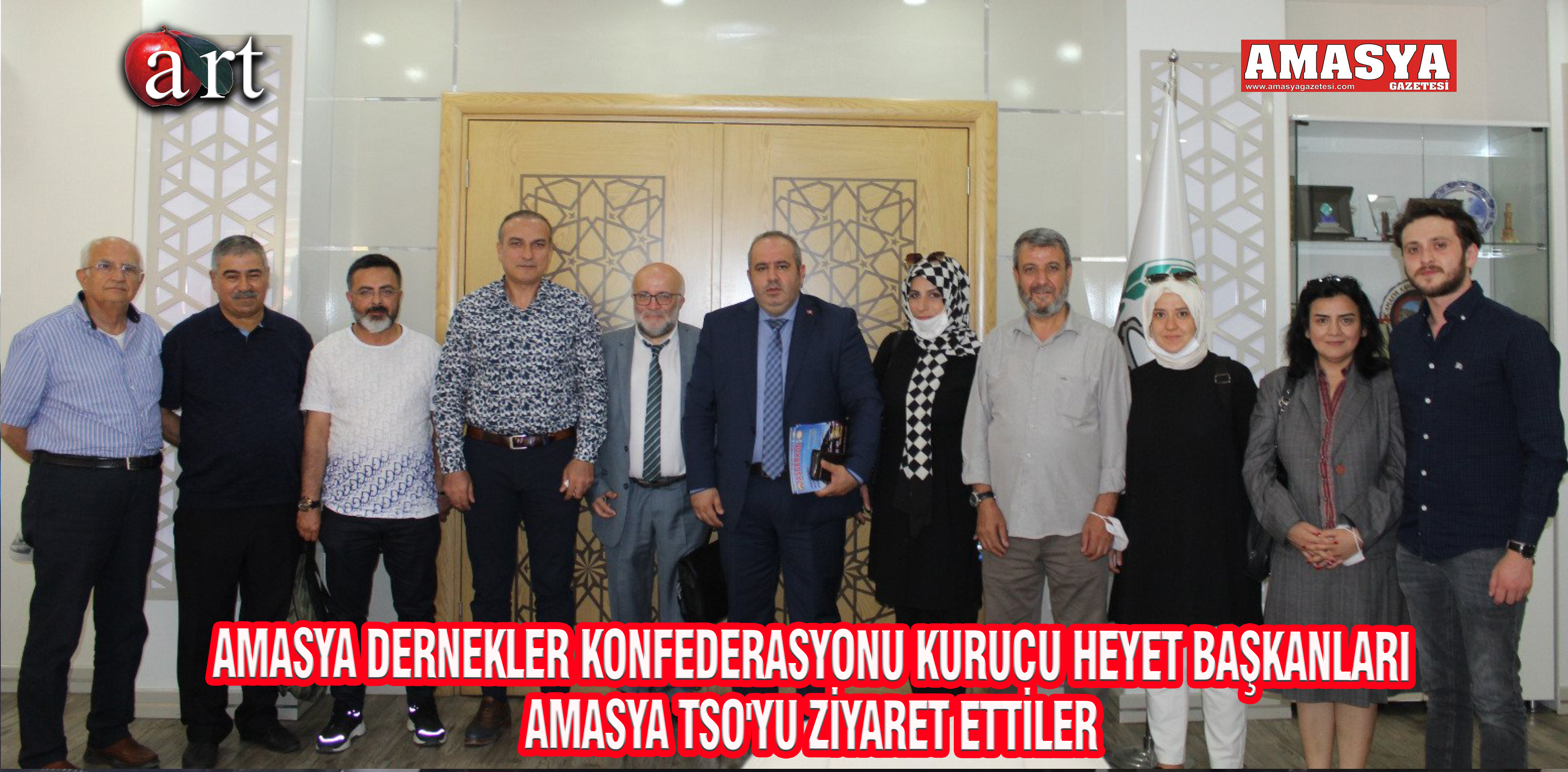 AMASYA DERNEKLER KONFEDERASYONU KURUCU HEYET BAŞKANLARI AMASYA TSO’YU ZİYARET ETTİLER