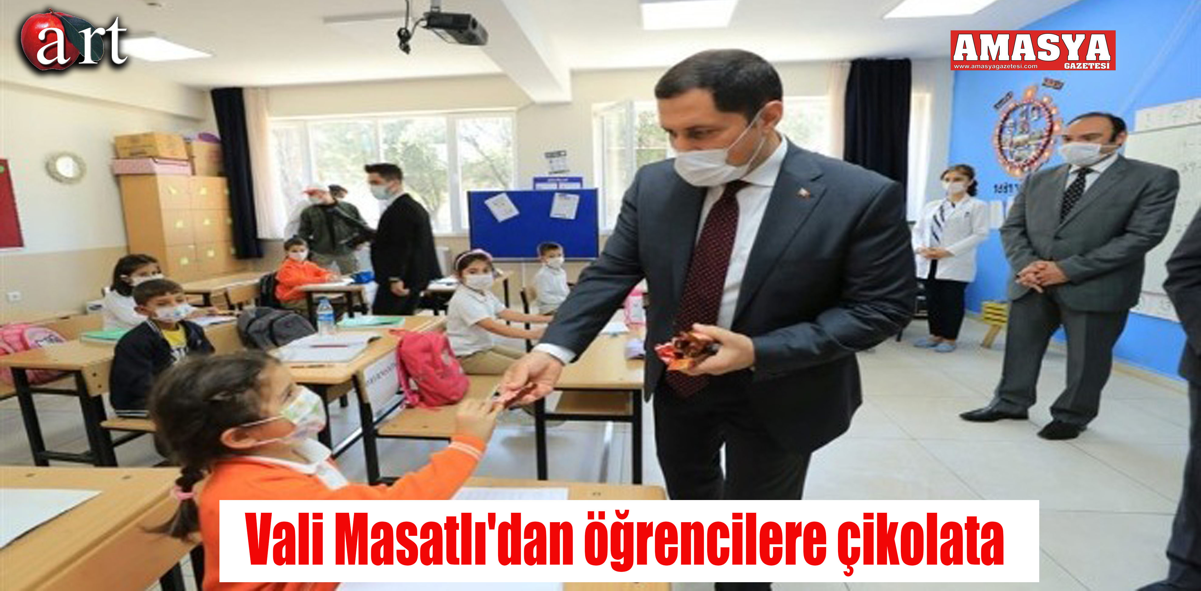 Vali Masatlı’dan öğrencilere çikolata