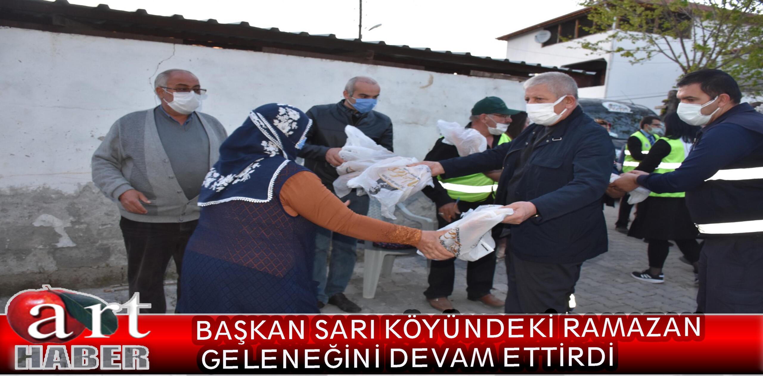 BAŞKAN SARI KÖYÜNDEKİ RAMAZAN GELENEĞİNİ DEVAM ETTİRDİ