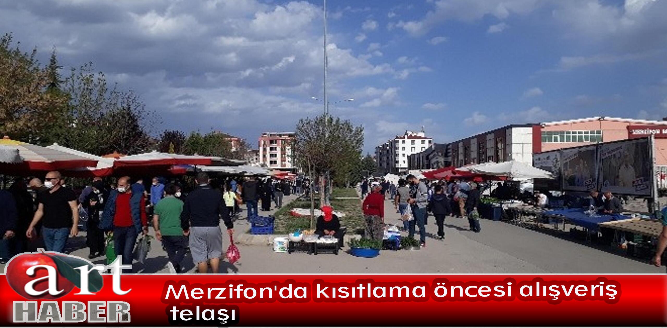 Merzifon’da kısıtlama öncesi alışveriş telaşı