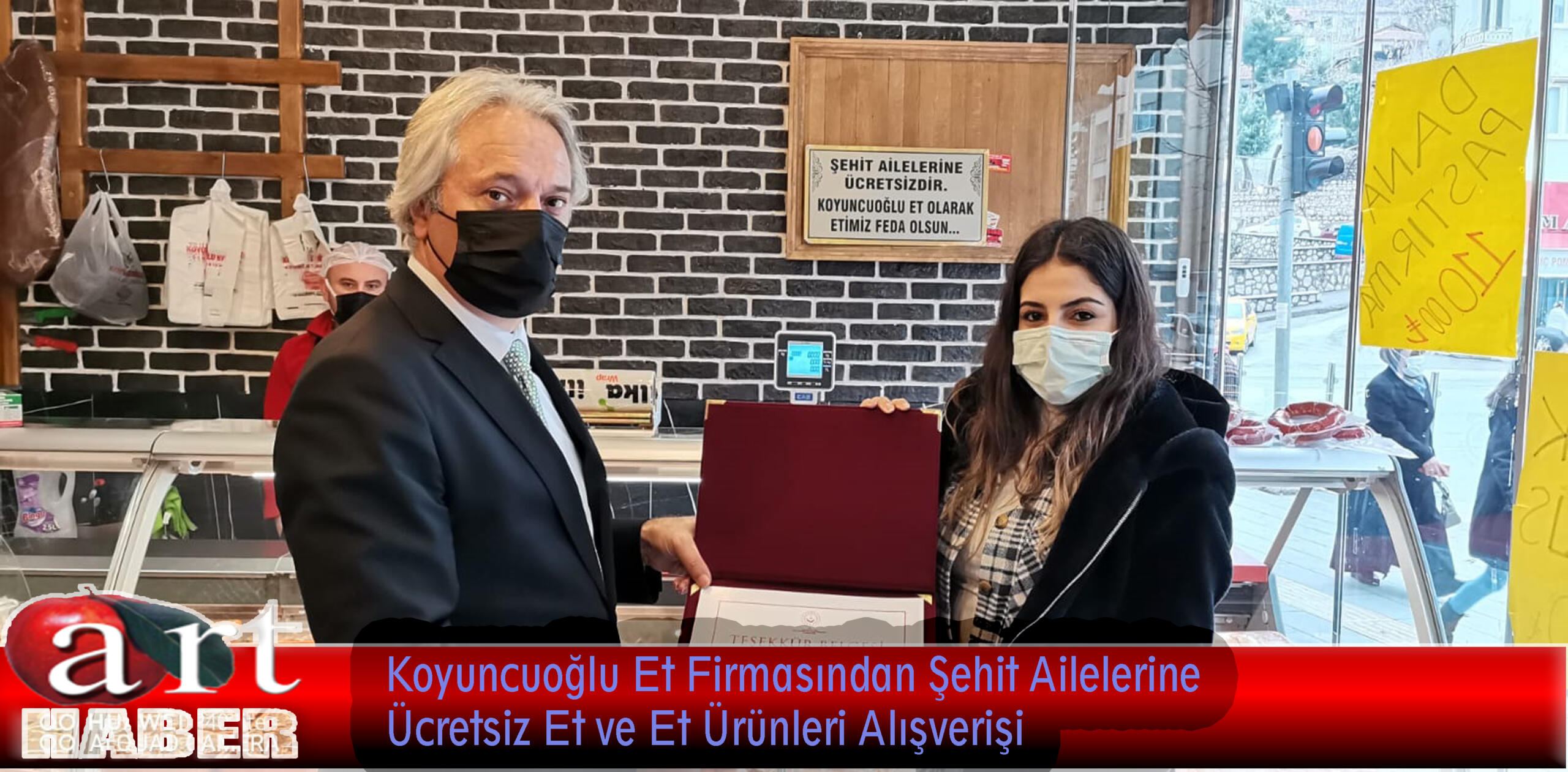 Koyuncuoğlu Et Firmasından Şehit Ailelerine Ücretsiz Et ve Et Ürünleri Alışverişi