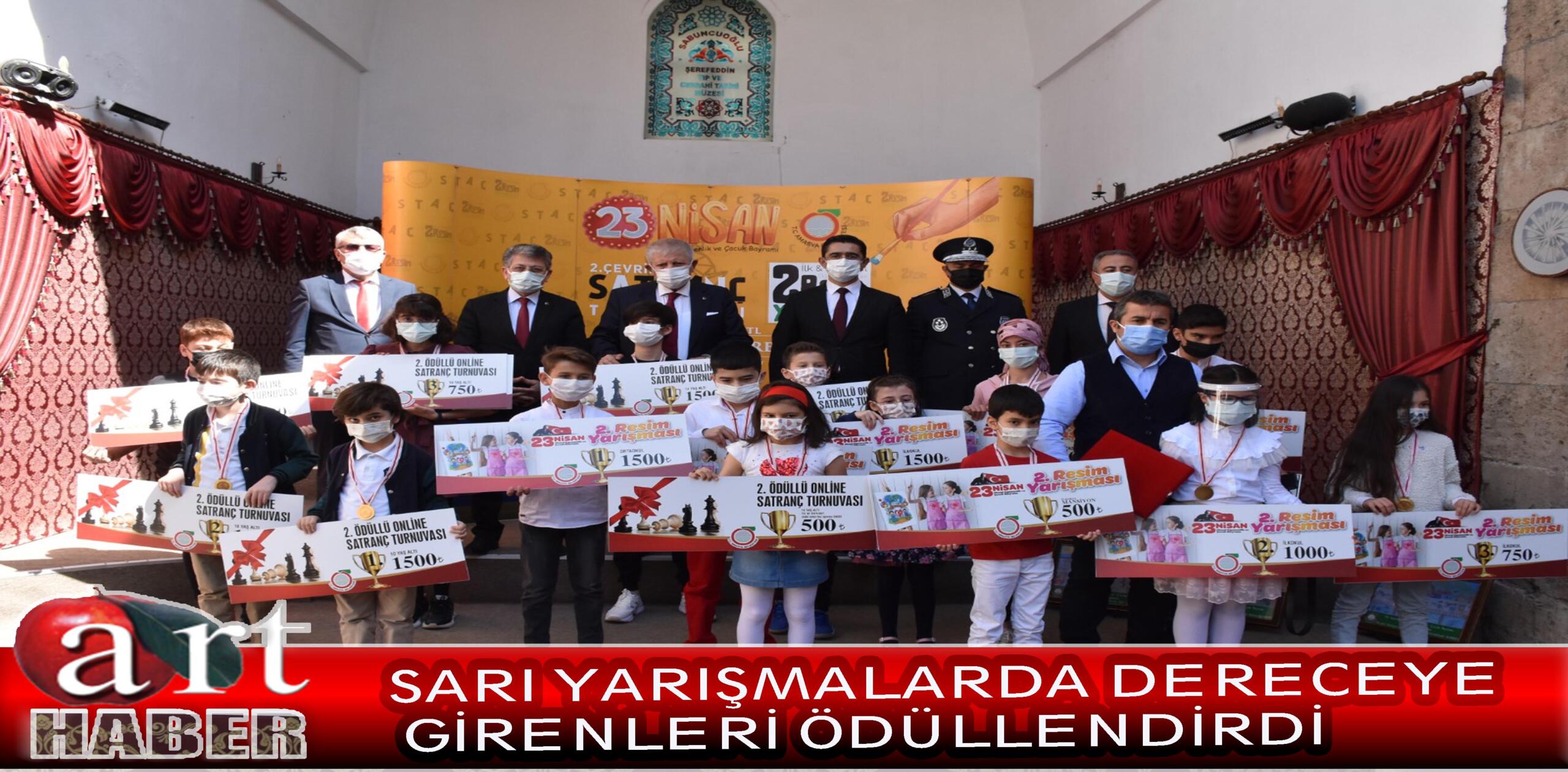 SARI YARIŞMALARDA DERECEYE GİRENLERİ ÖDÜLLENDİRDİ