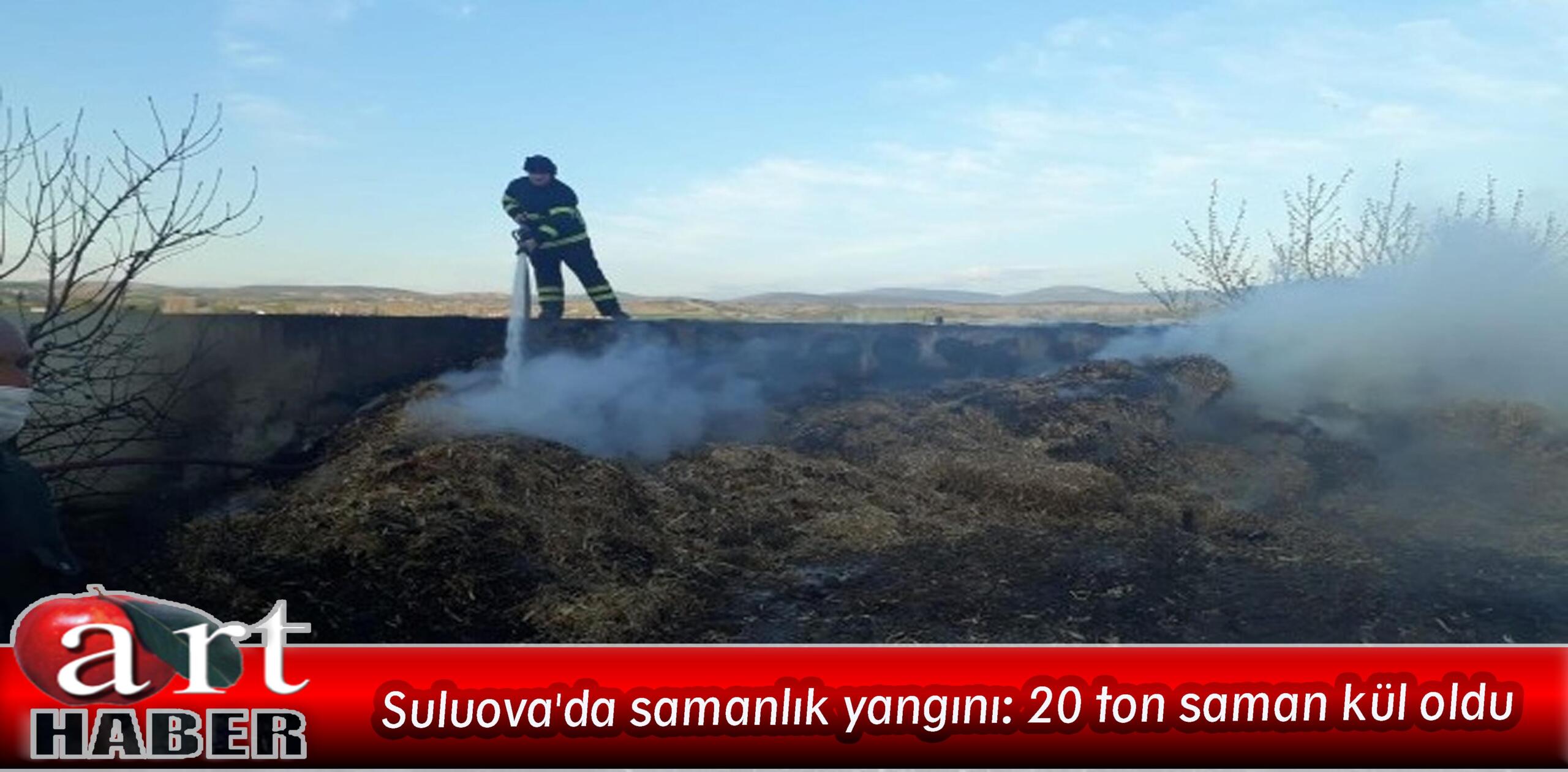 Suluova’da samanlık yangını: 20 ton saman kül oldu